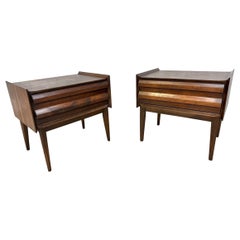 Mid-Century Modern Lane 1st Edition Walnut Nightstands - Set of 2