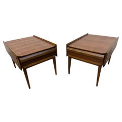 Mid-Century Modern Lane 1st Edition Walnut Side Tables - Set of 2