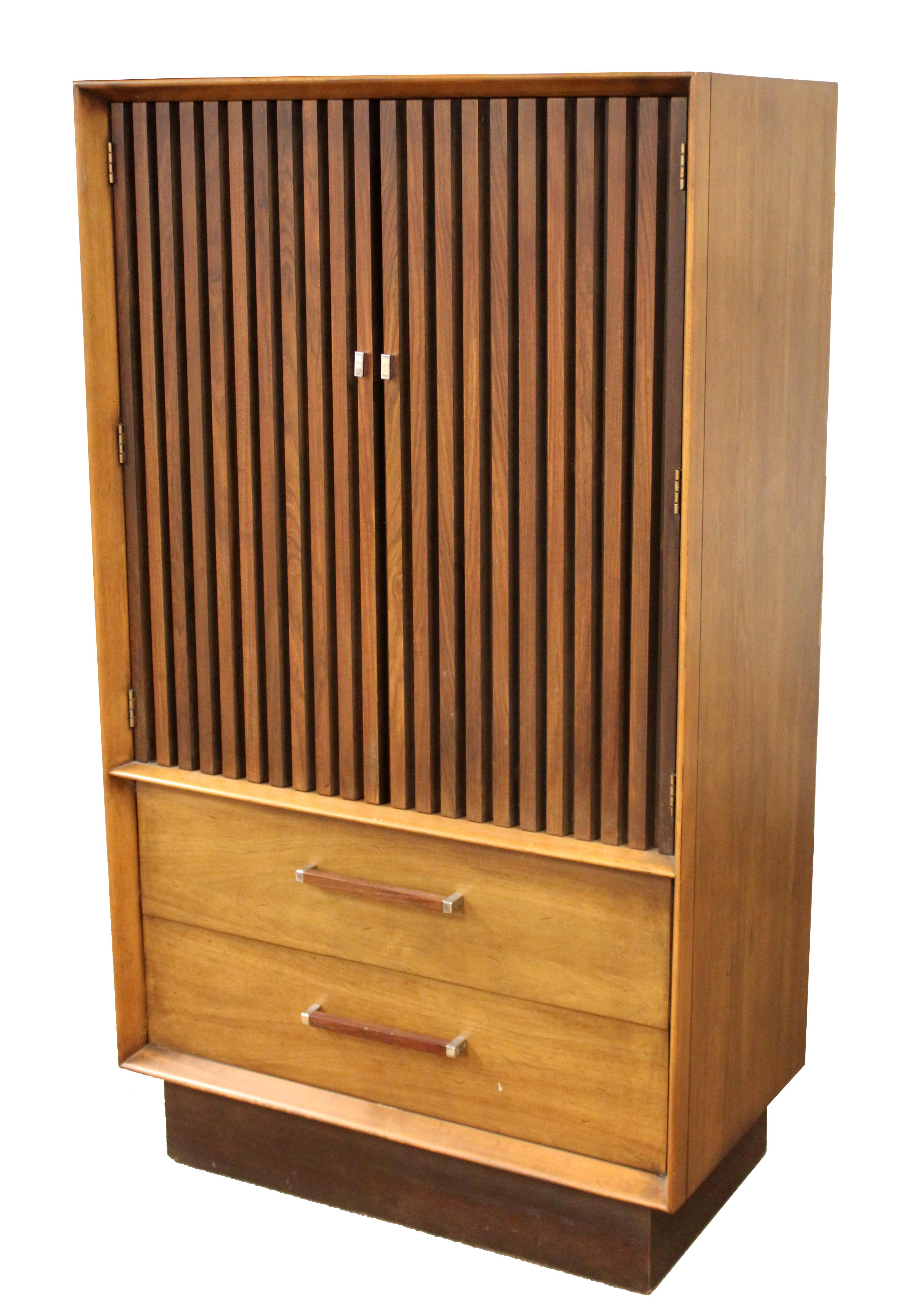 Wood Mid Century Modern Lane 5 Pc Rosewood Bedroom Set Dresser Headboard Cabinet 70s