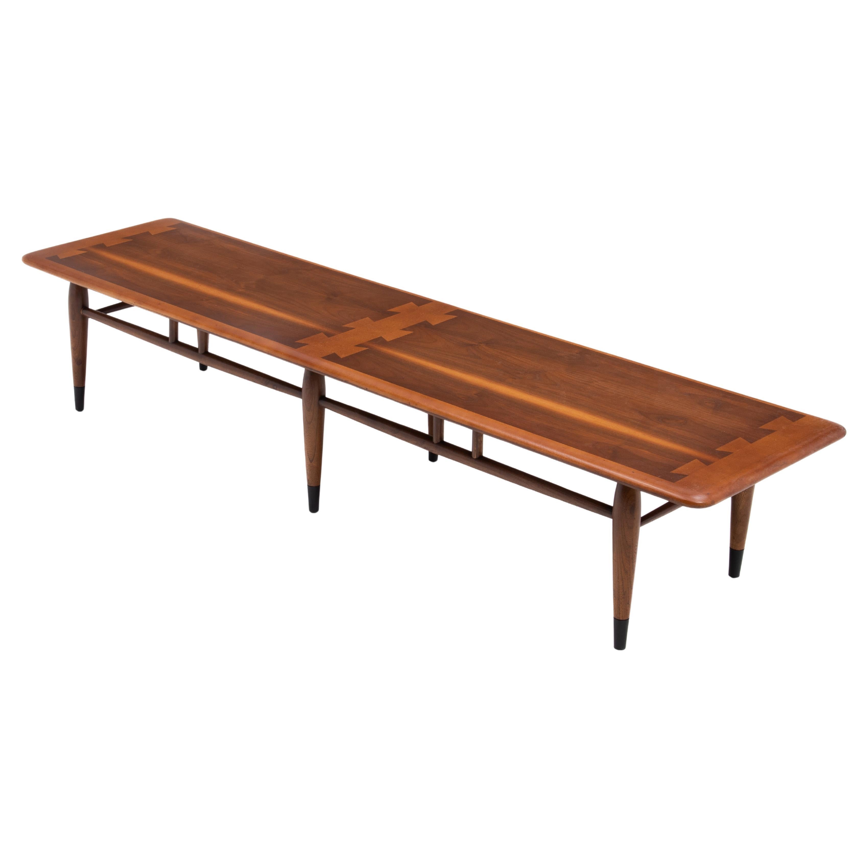 Mid-Century Modern Lane Acclaim Walnut Coffee Table Andre Bus Style 900 09 For Sale