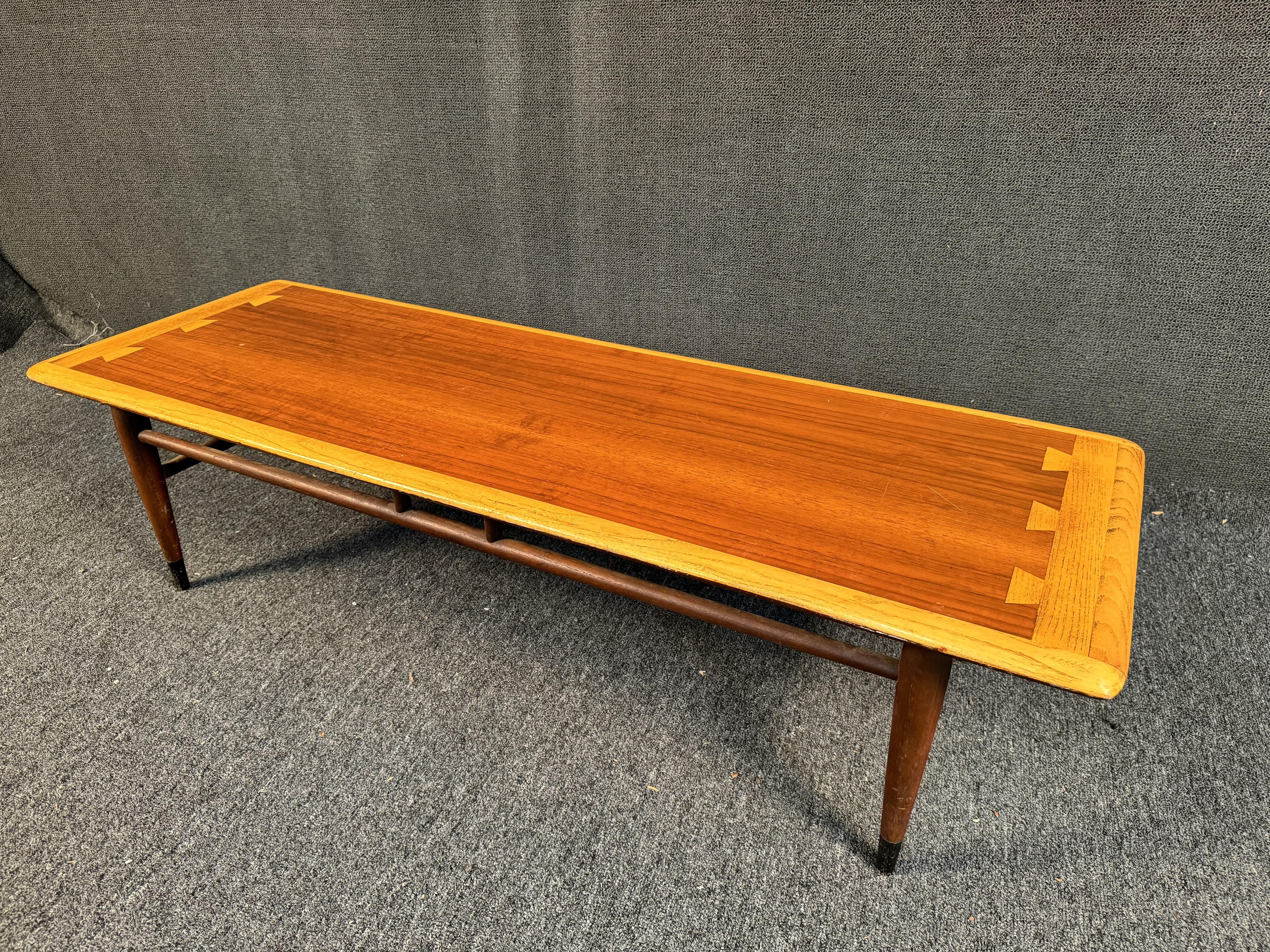 Mid-Century Modern Lane Acclaim Walnut Dovetailed Coffee Table 3