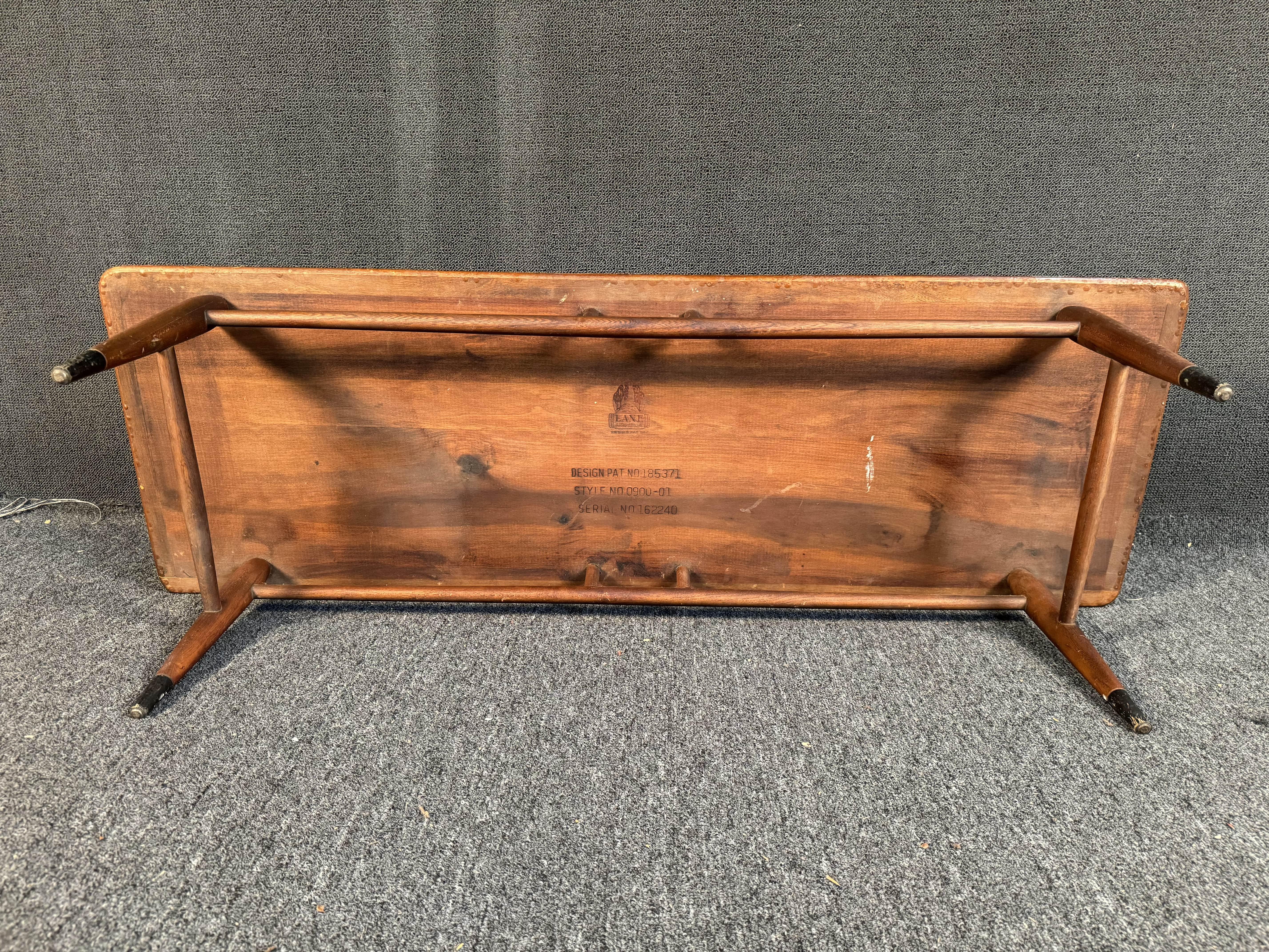 Mid-Century Modern Lane Acclaim Walnut Dovetailed Coffee Table 7