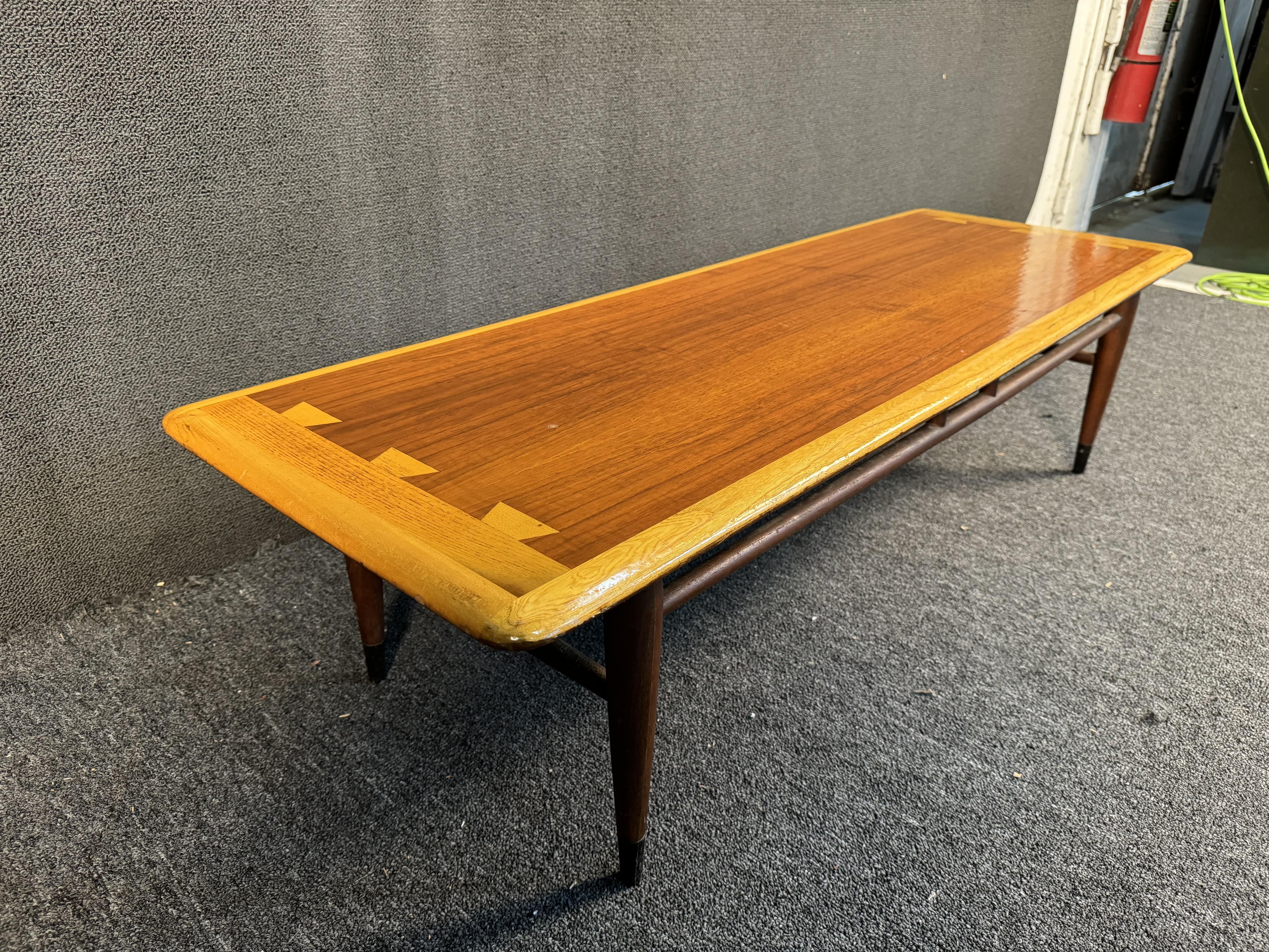 Wood Mid-Century Modern Lane Acclaim Walnut Dovetailed Coffee Table
