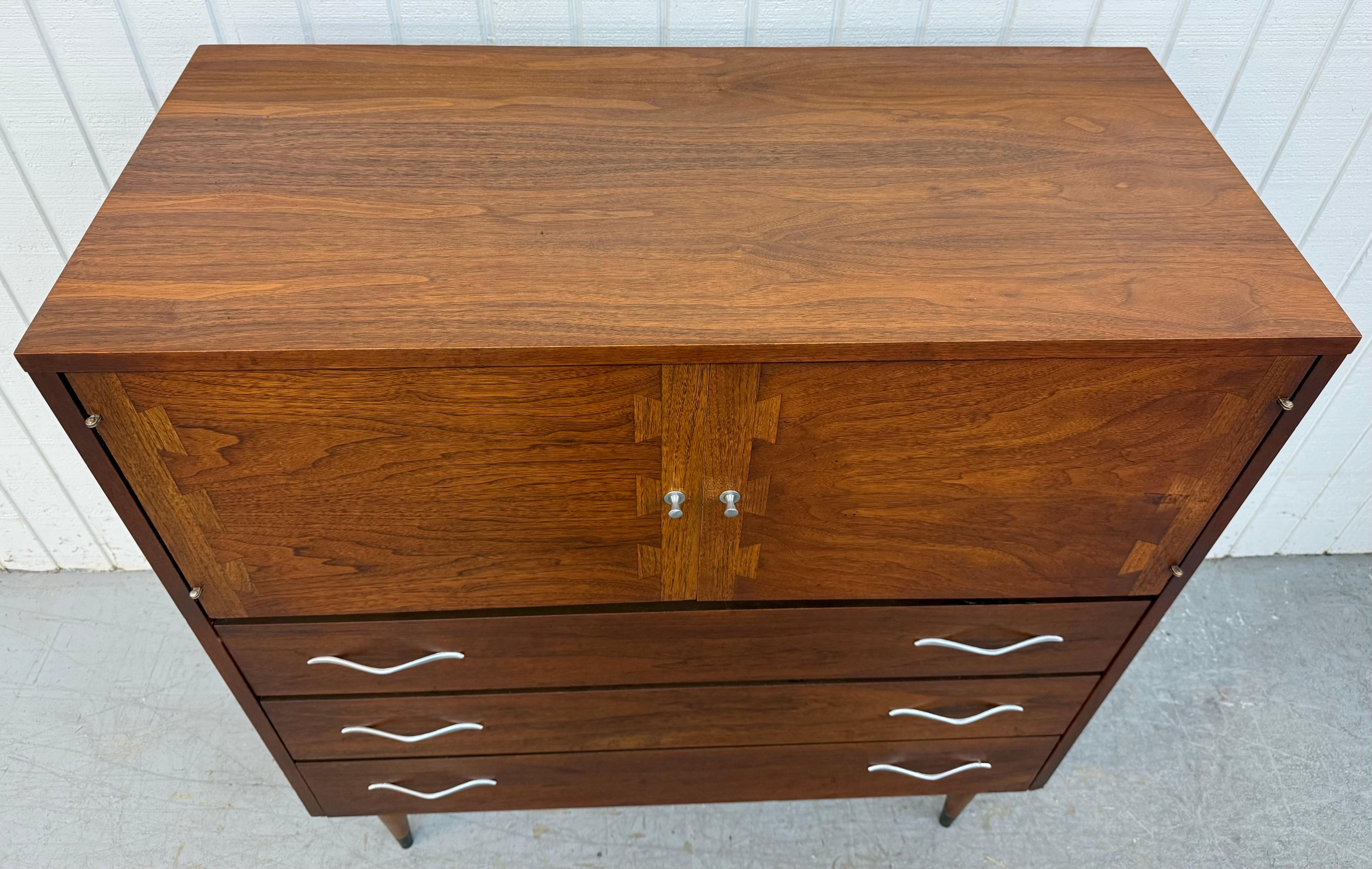20th Century Mid-Century Modern Lane Acclaim Walnut High Chest