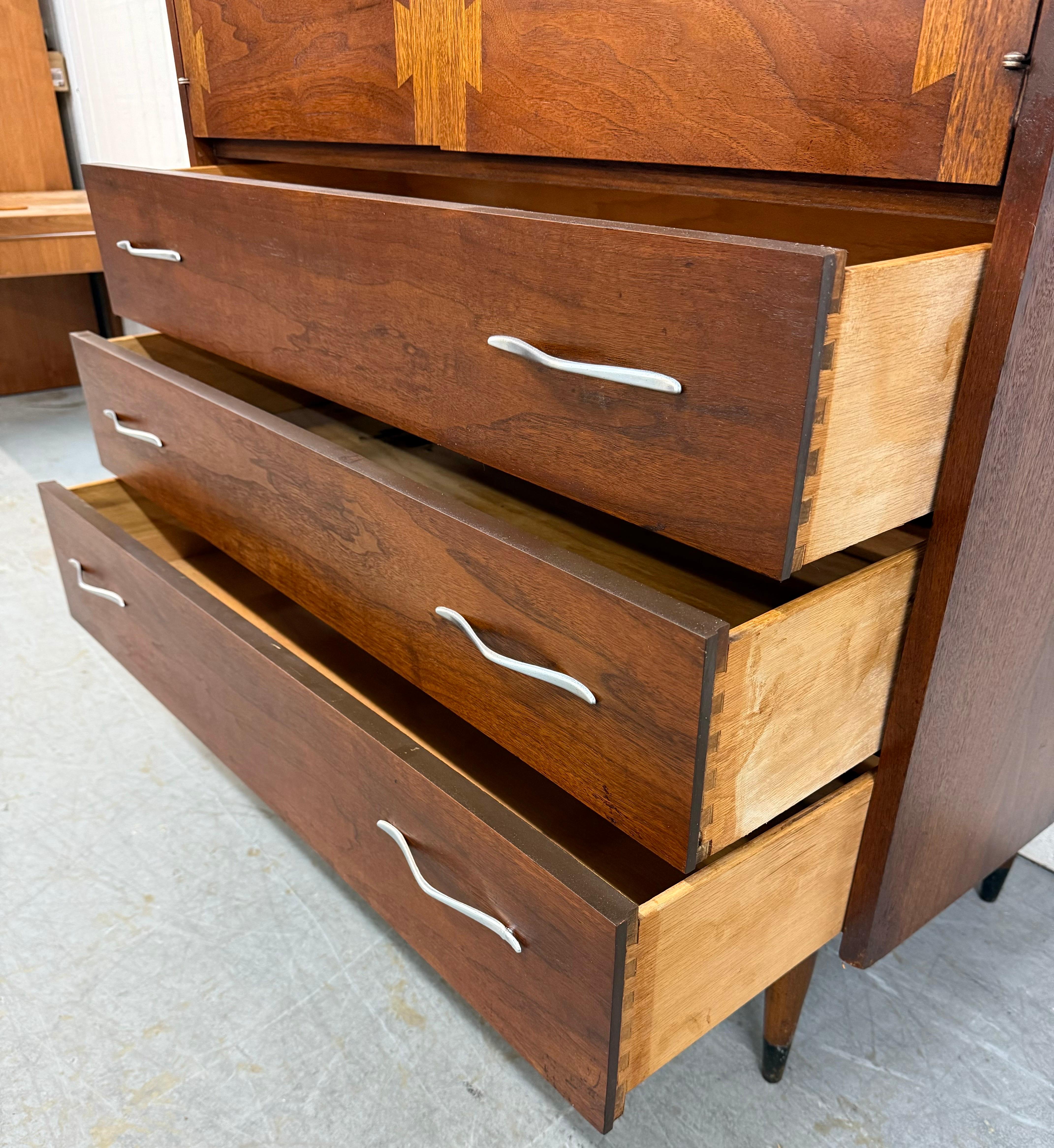 Mid-Century Modern Lane Acclaim Walnut High Chest 2