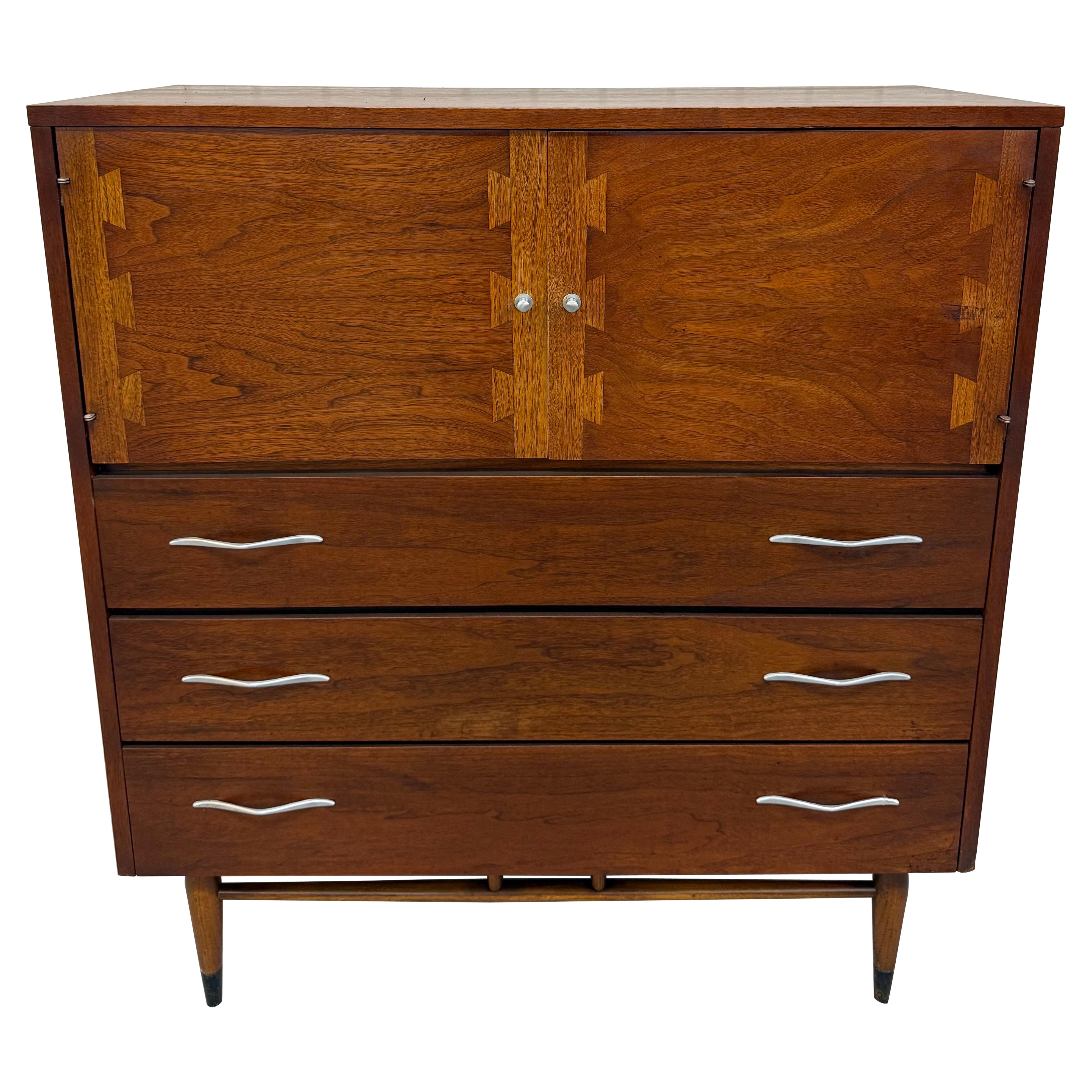 Mid-Century Modern Lane Acclaim Walnut High Chest