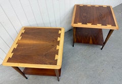 Mid-Century Modern Lane Acclaim Walnut Side Tables - Set of 2