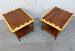 Mid-Century Modern Lane Acclaim Walnut Side Tables - Set of 2