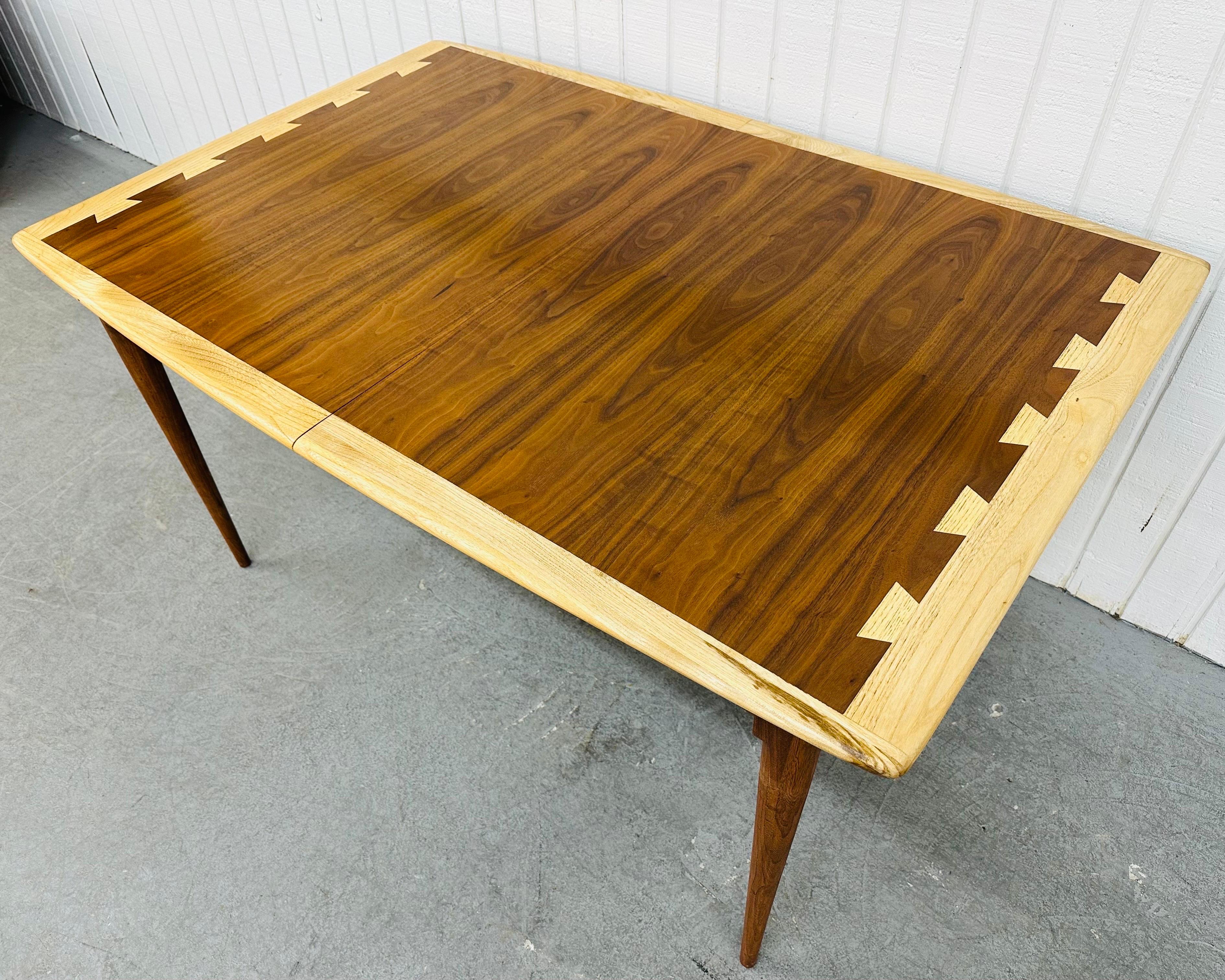 Mid-Century Modern Lane Acclaimed Walnut Dining Table For Sale 4