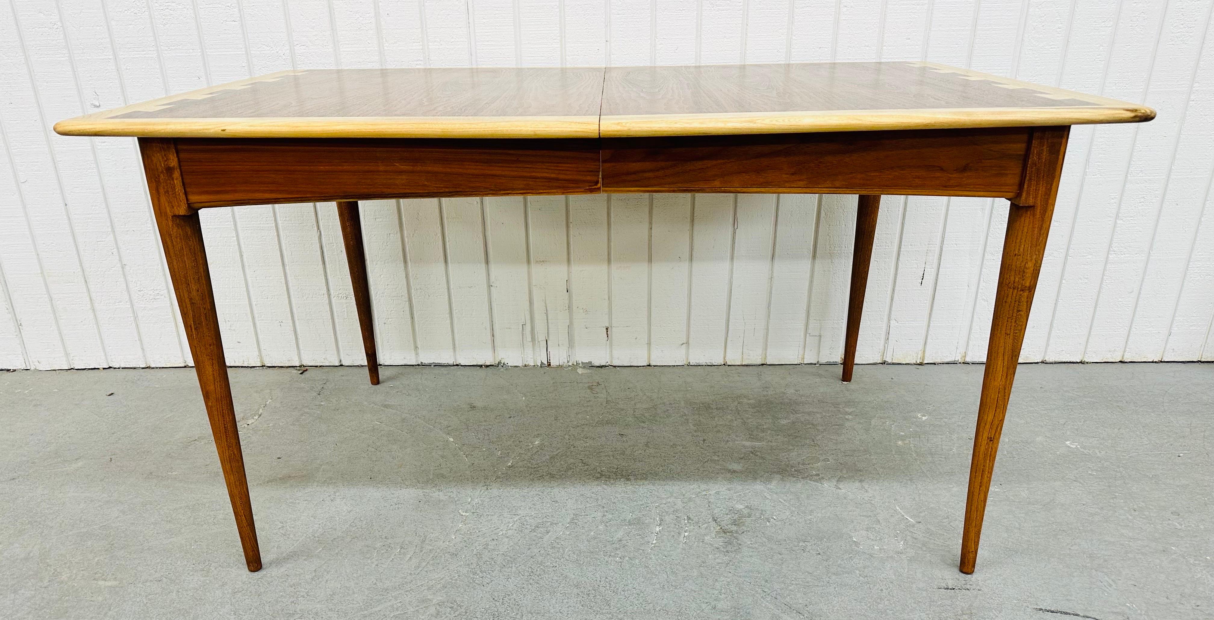 Mid-Century Modern Lane Acclaimed Walnut Dining Table For Sale 7