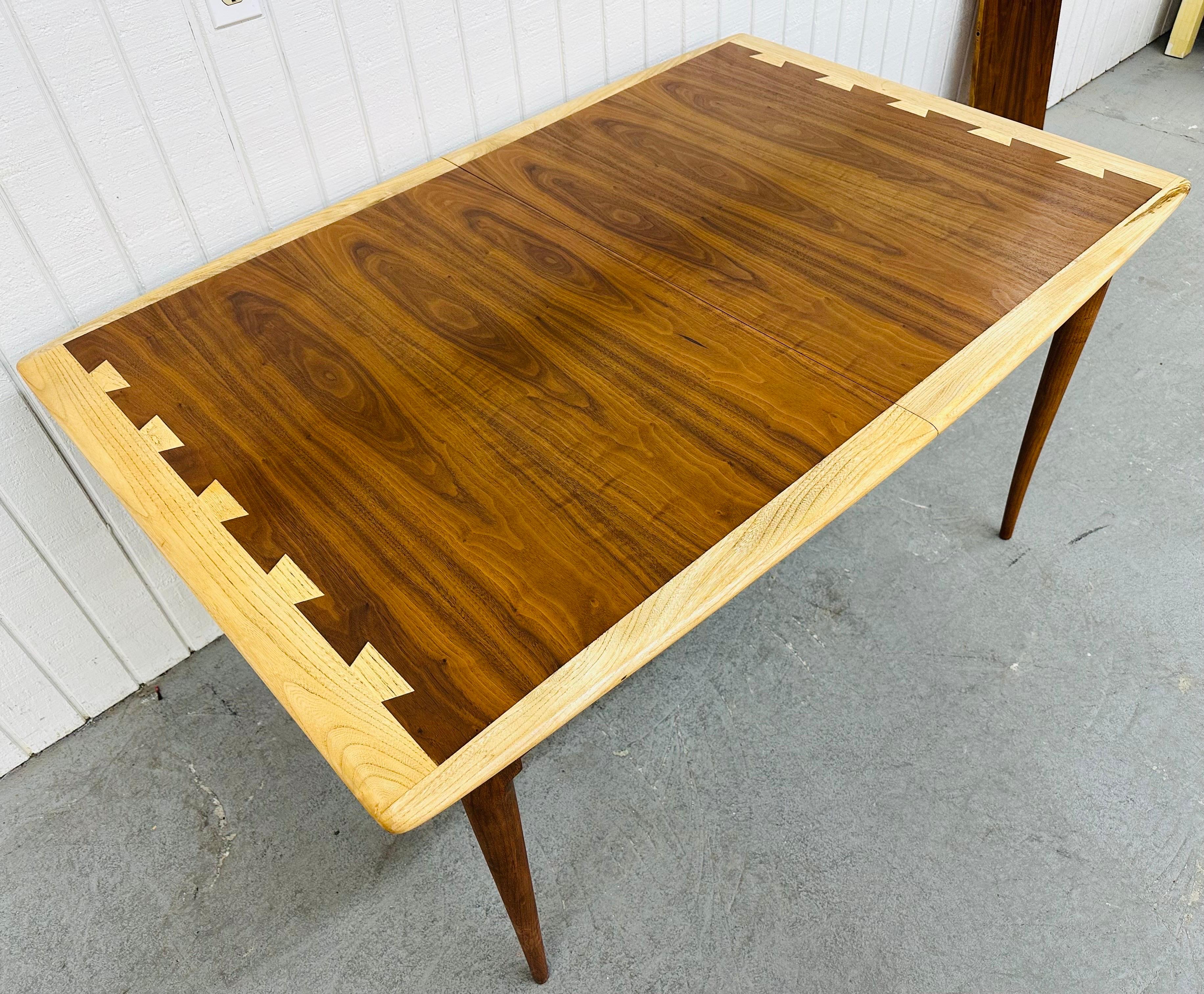 Mid-Century Modern Lane Acclaimed Walnut Dining Table For Sale 3