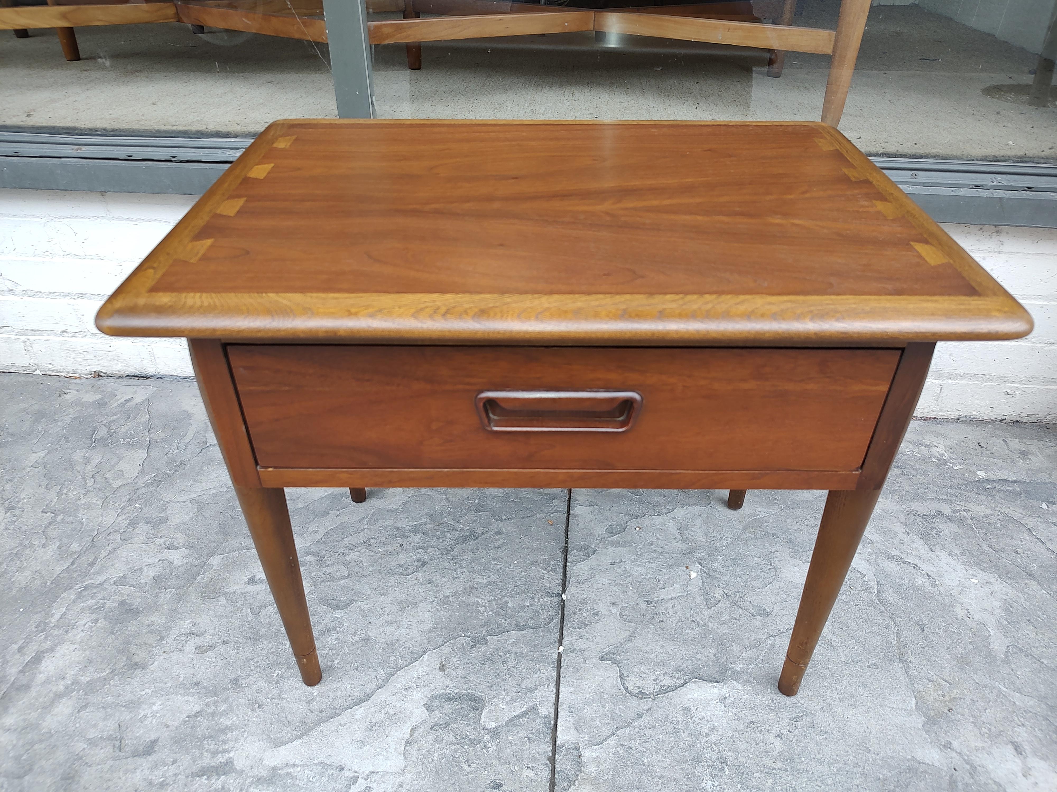 Oak Mid-Century Modern Lane Acclaim 1 Drawer Stand C1960