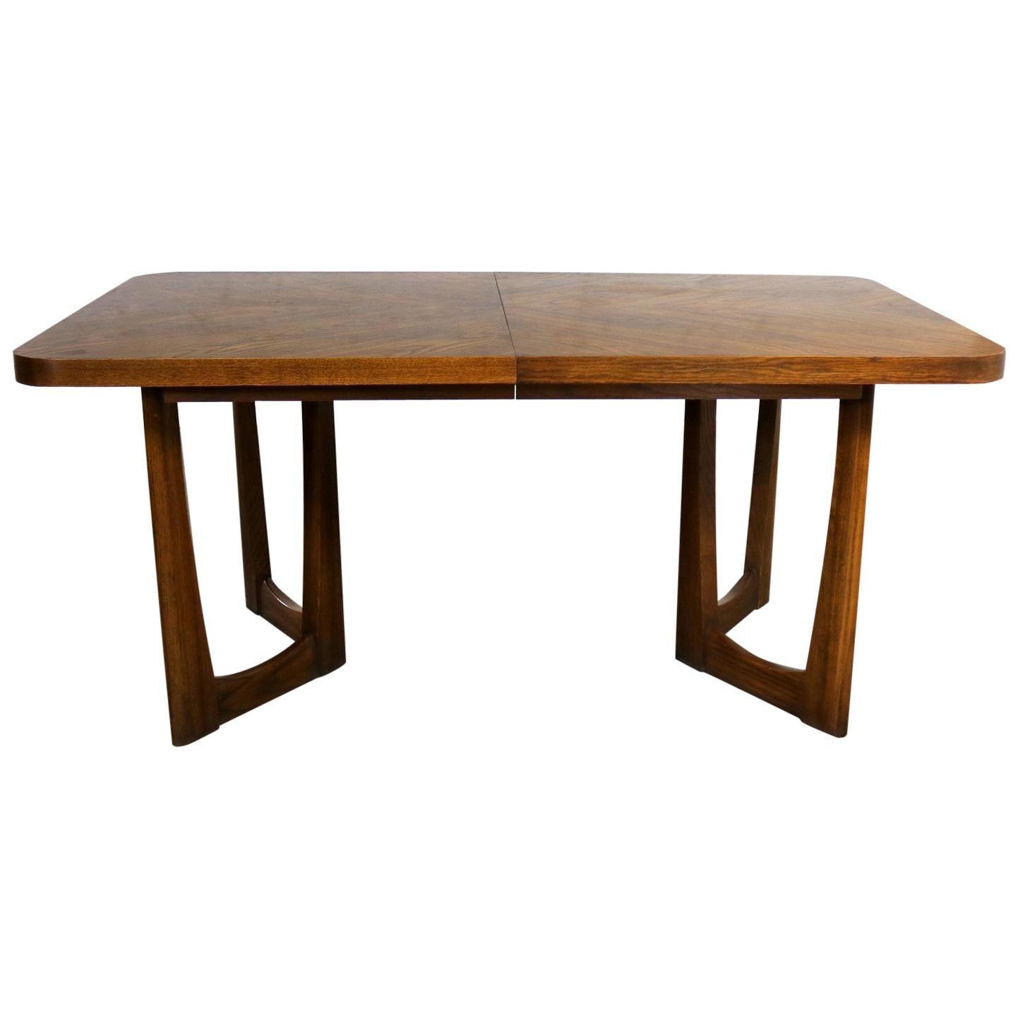 Mid-Century Modern Lane Alta Vista Oak Expanding Dining Table