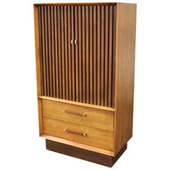 Mid-Century Modern Lane Altavista Pecan Rosewood Highboy Dresser Chest, 1970s