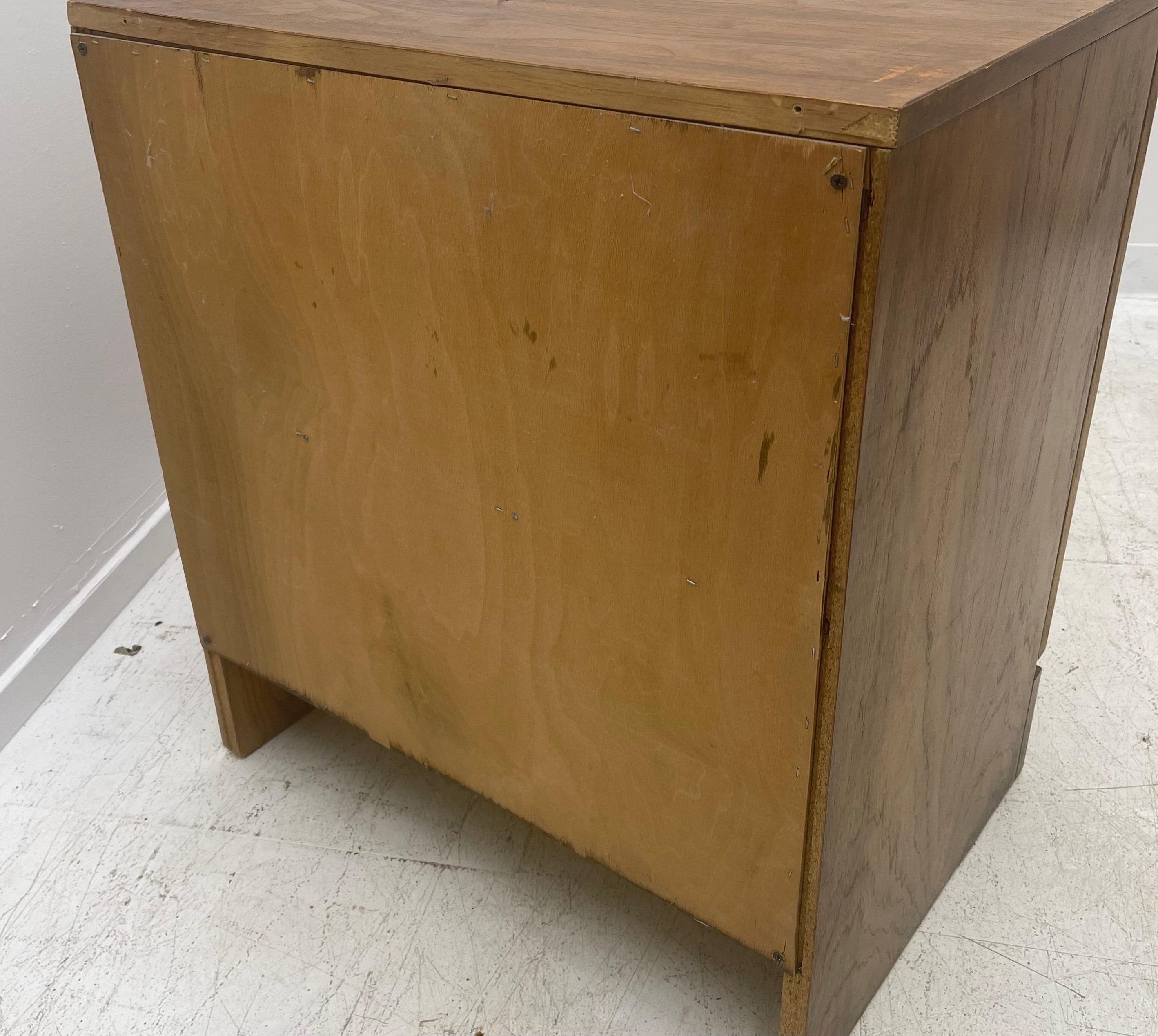 Mid-Century Modern Lane Art Deco Burl Wood Baughman Side Table Record Cabinet 3