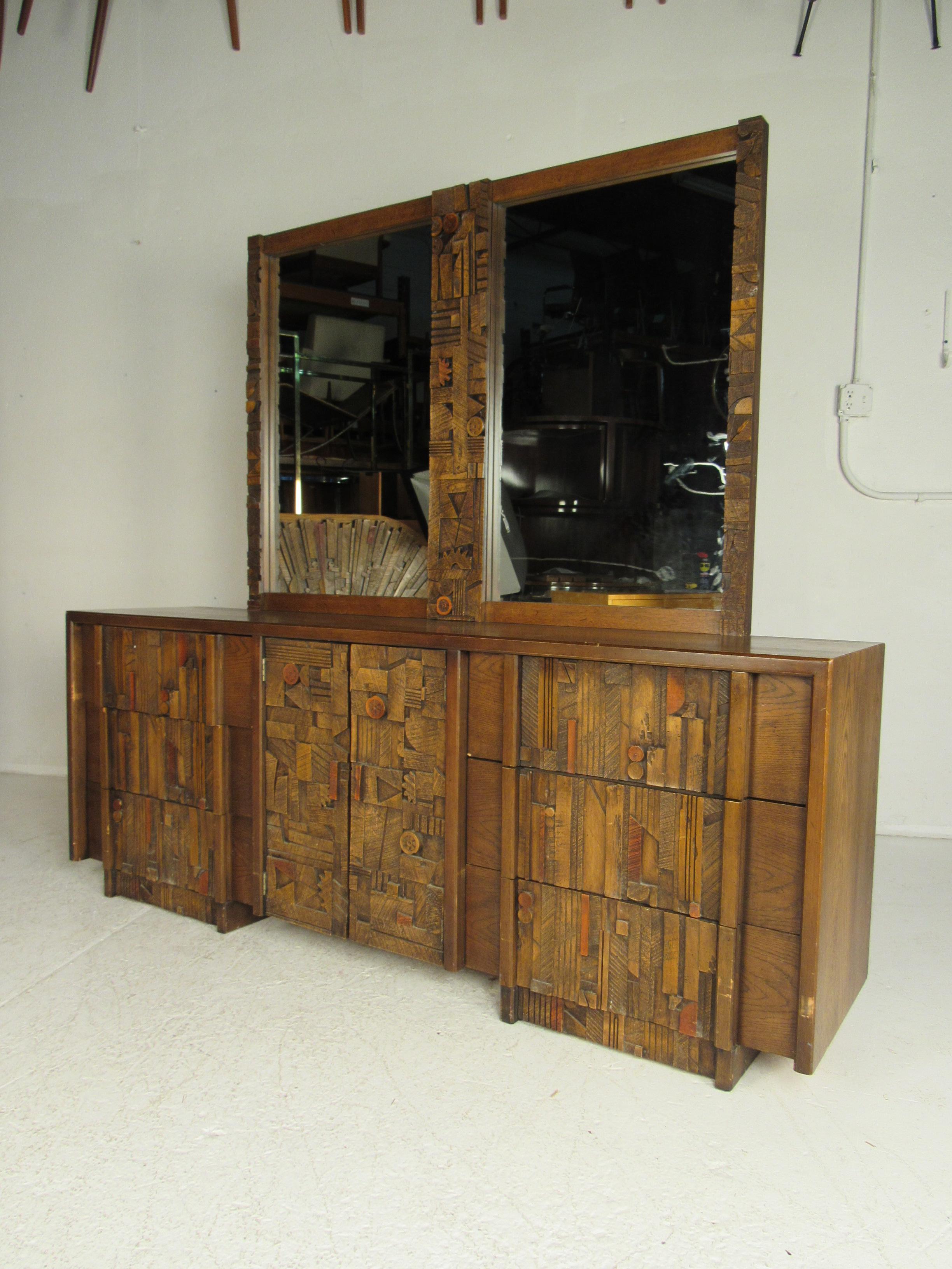 lane staccato brutalist bedroom set