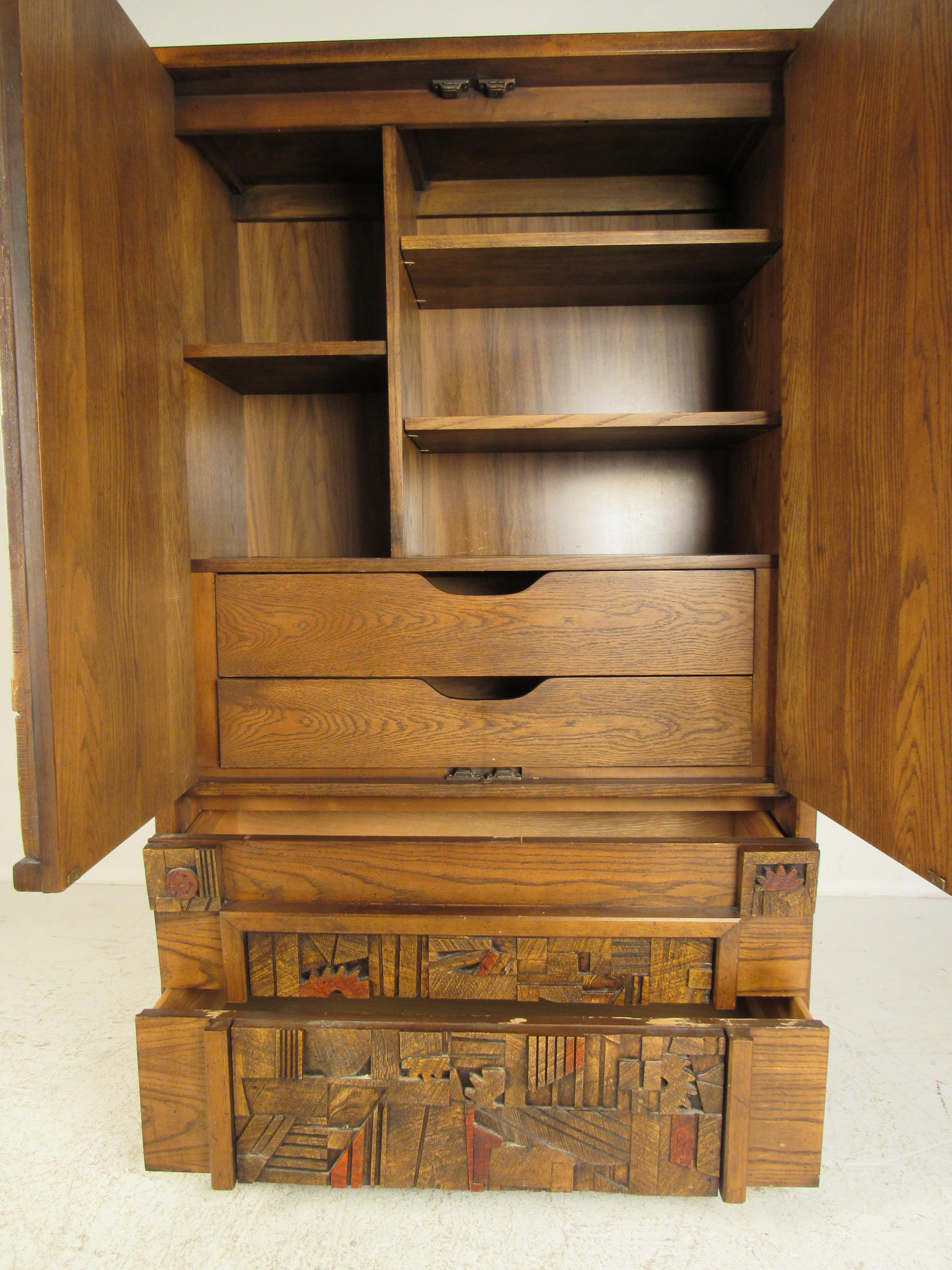 American Mid-Century Modern Lane Brutalist Bedroom Set