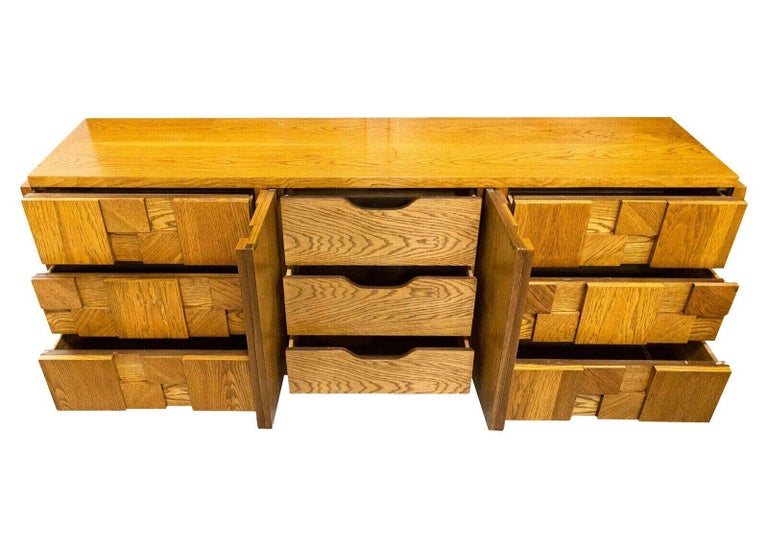 MidCentury Modern Lane Brutalist Complete Bedroom Set King Size