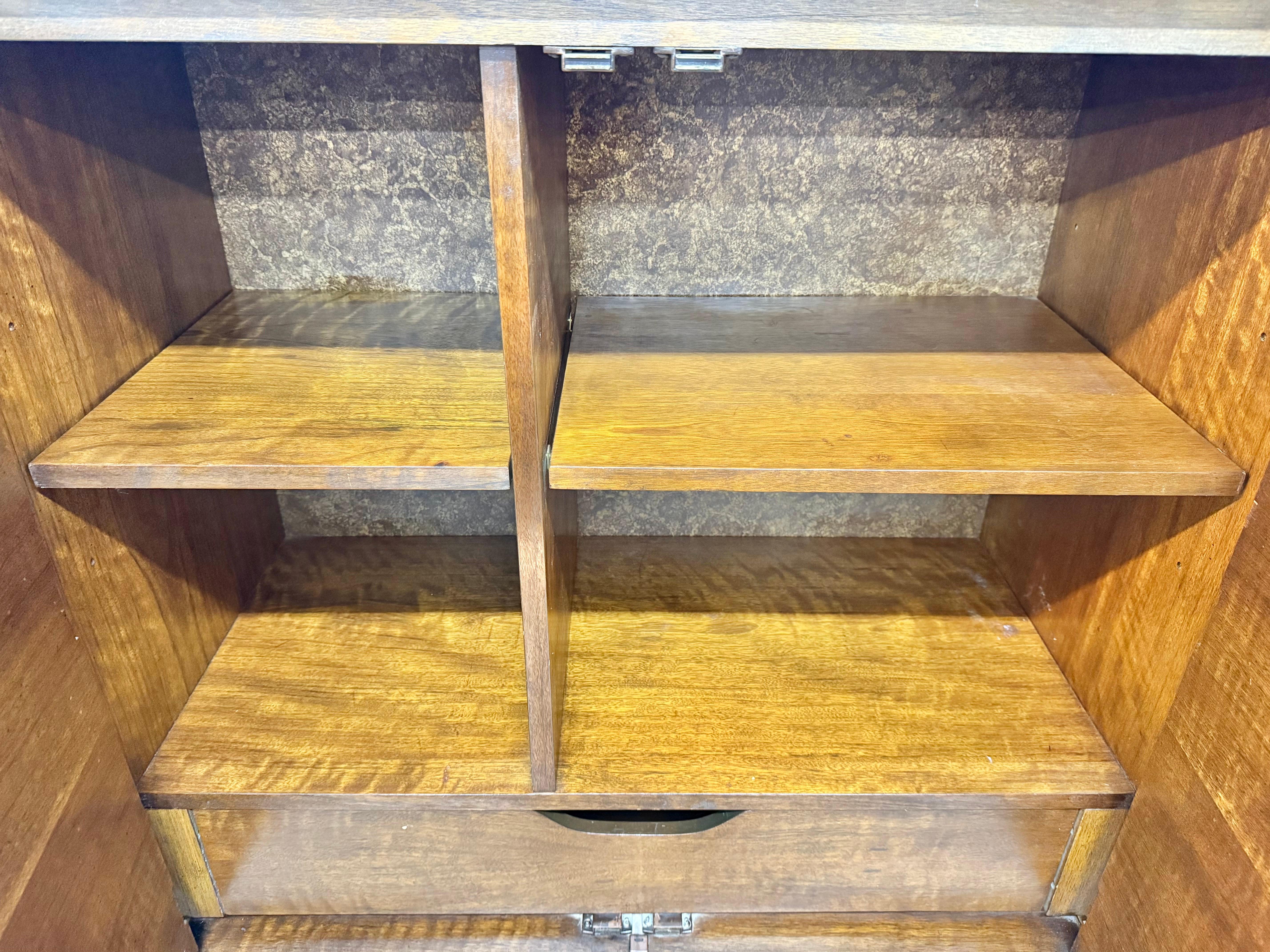 20th Century Mid-Century Modern Lane Brutalist Walnut Armoire