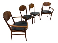 Mid-Century Modern Lane Delineator Paul McCobb Walnut Dining Chairs - Set of 4