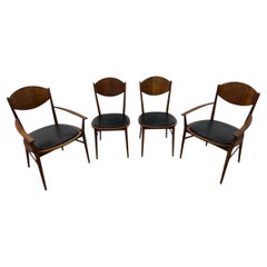 Mid-Century Modern Lane Delineator Paul McCobb Walnut Dining Chairs - Set of 4