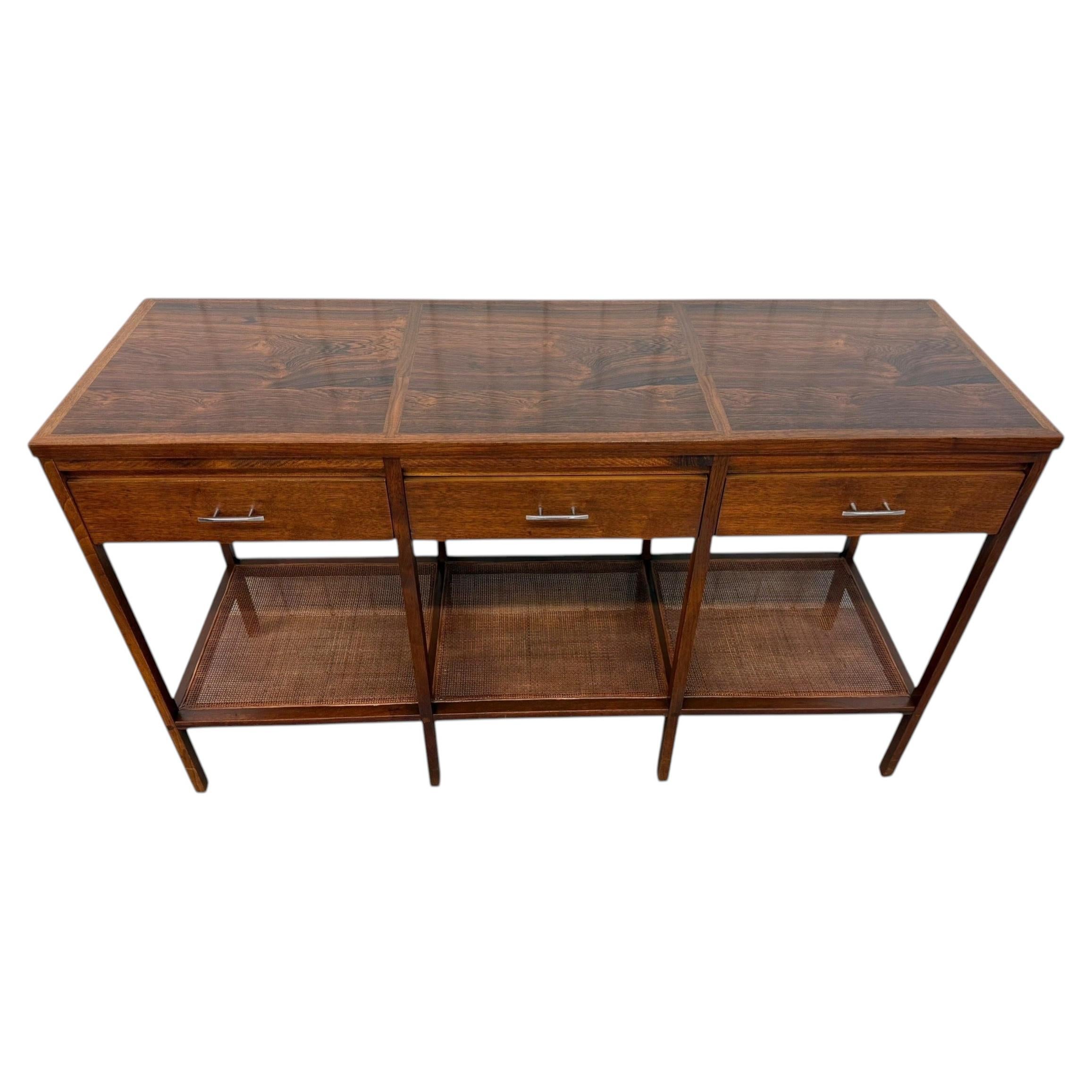 Mid-Century Modern Lane Delineator Paul McCobb Walnut & Rosewood Console Table
