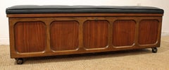 Mid-Century Modern Lane Furniture Cedar Blanket Chest Bench on Wheels