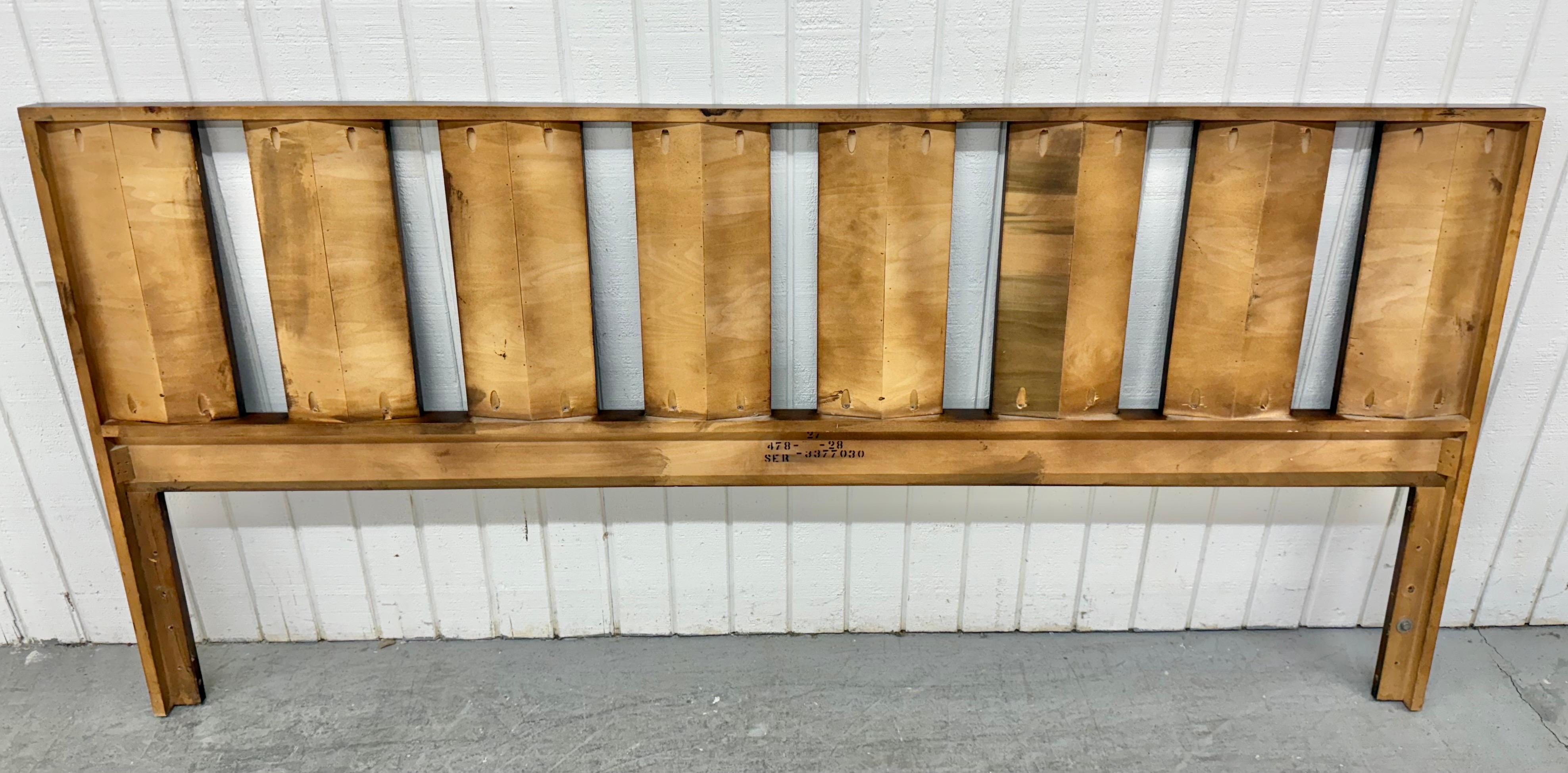 20th Century Mid-Century Modern Lane King Size Walnut Headboard For Sale