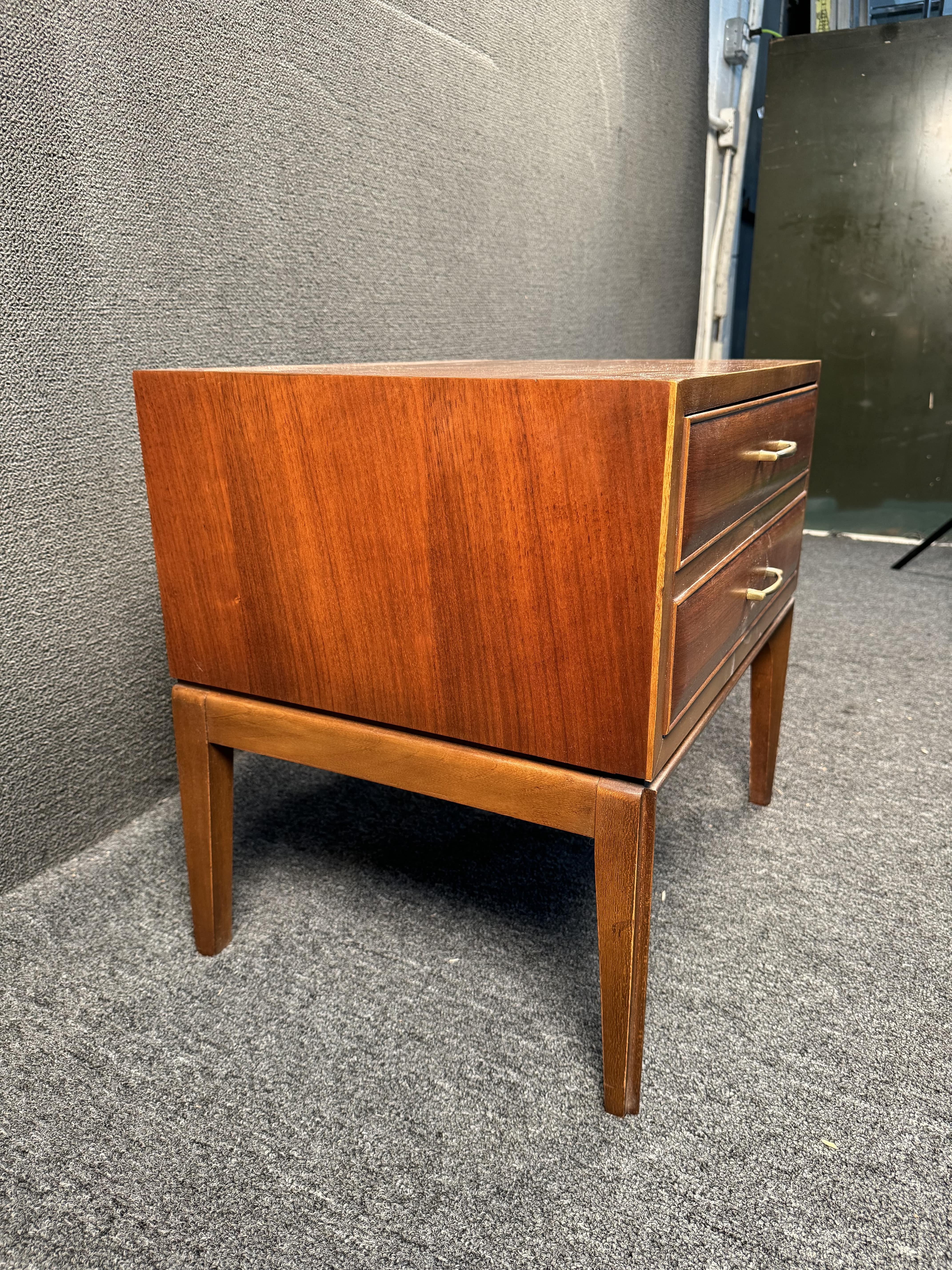 Wood Single Mid Century Modern Nightstand by Lane For Sale