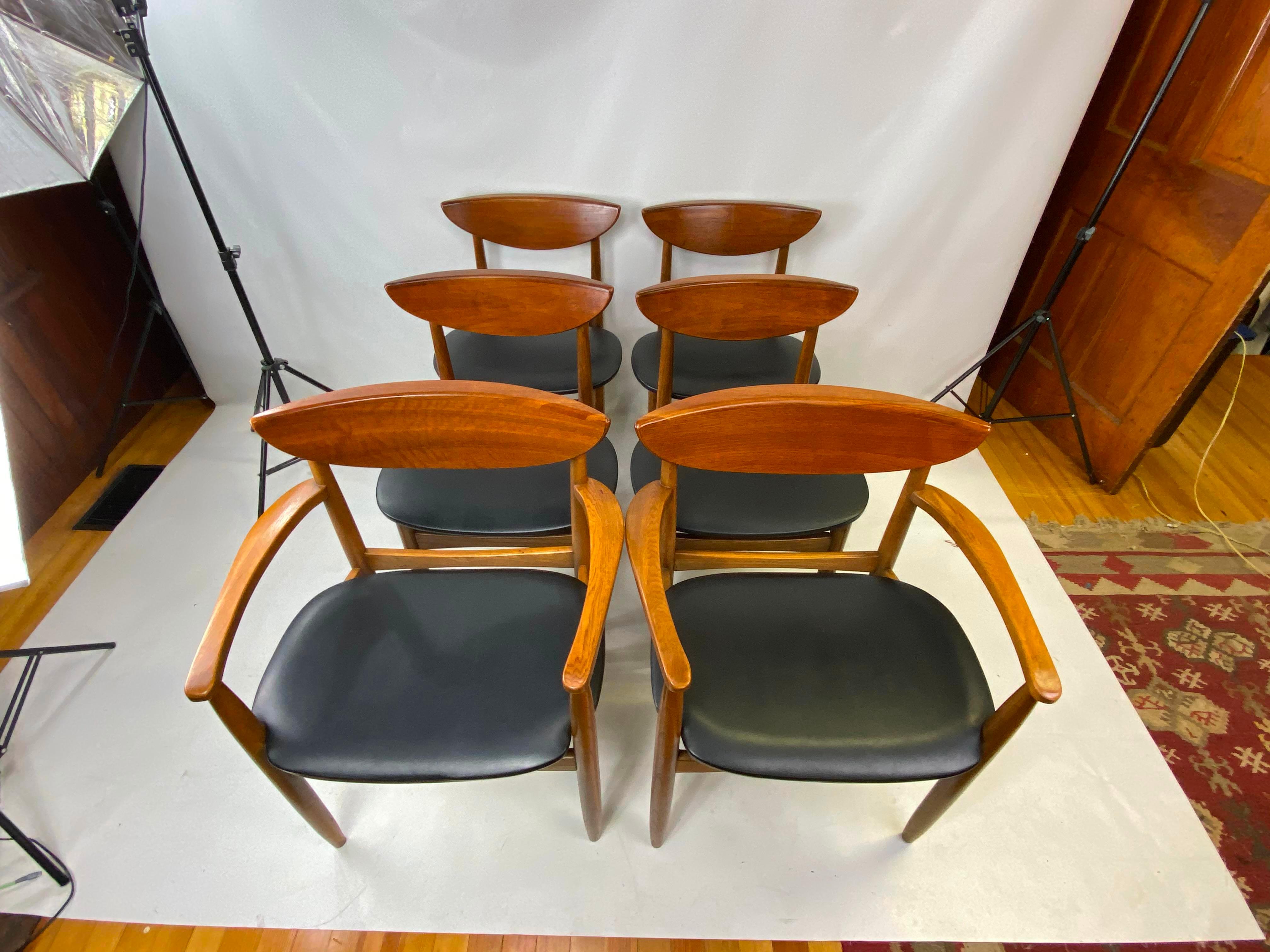Mid-Century Modern Lane perception dining chairs, set of 6.