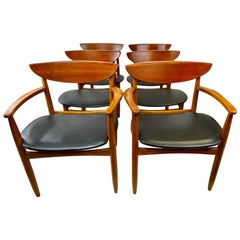 Vintage Mid-Century Modern Lane Perception Dining Chairs, Set of 6