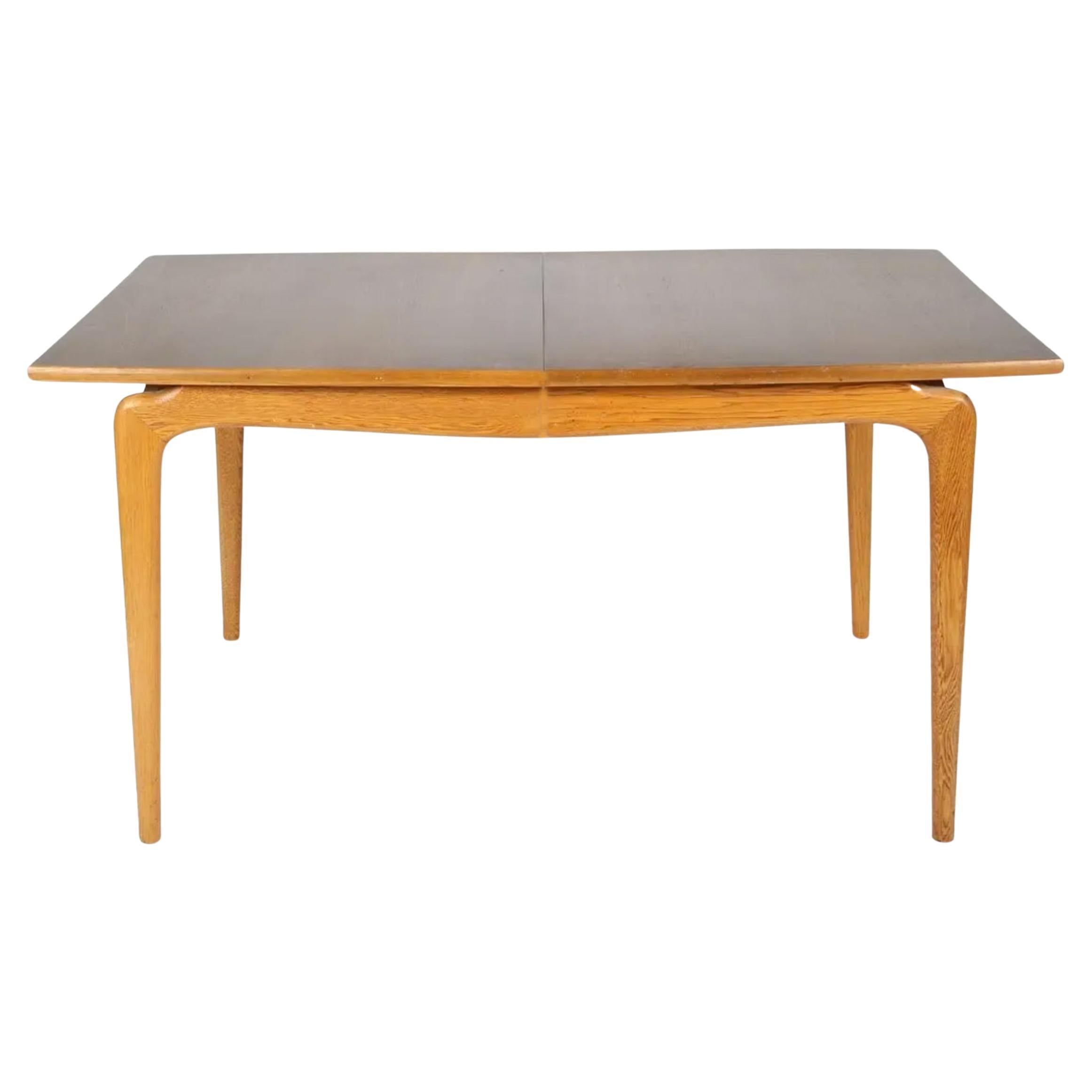 Mid Century Modern Lane Perception Group extension dining with table 3 leaves For Sale
