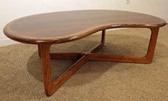 Mid-Century Modern Lane 'Perception' Walnut Kidney Coffee Table by Lane