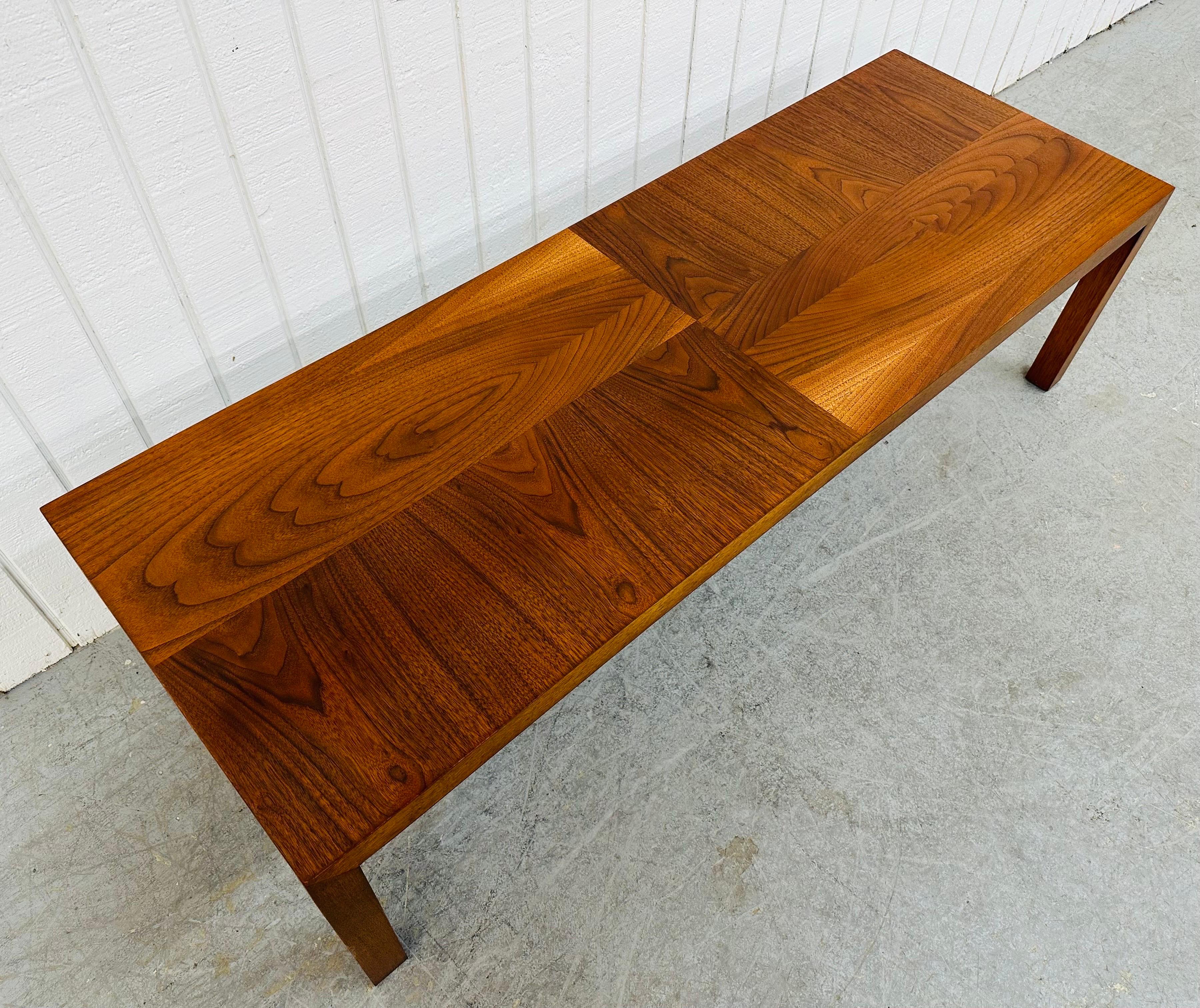 American Mid-Century Modern Lane Rectangular Walnut Coffee Table