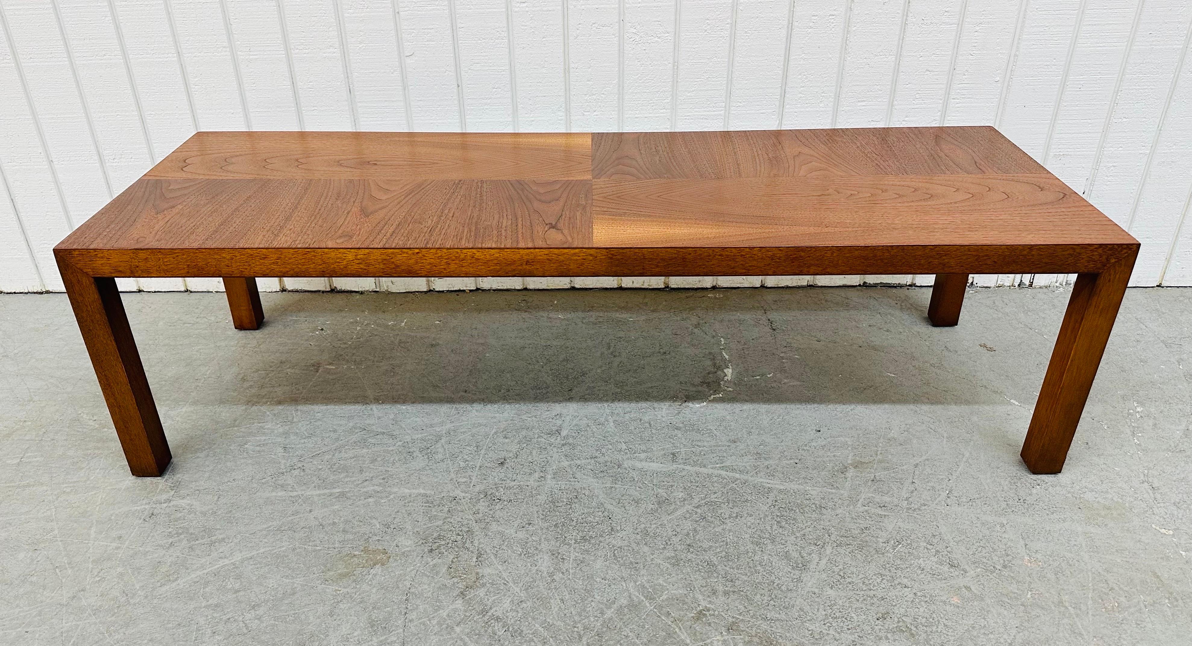 20th Century Mid-Century Modern Lane Rectangular Walnut Coffee Table