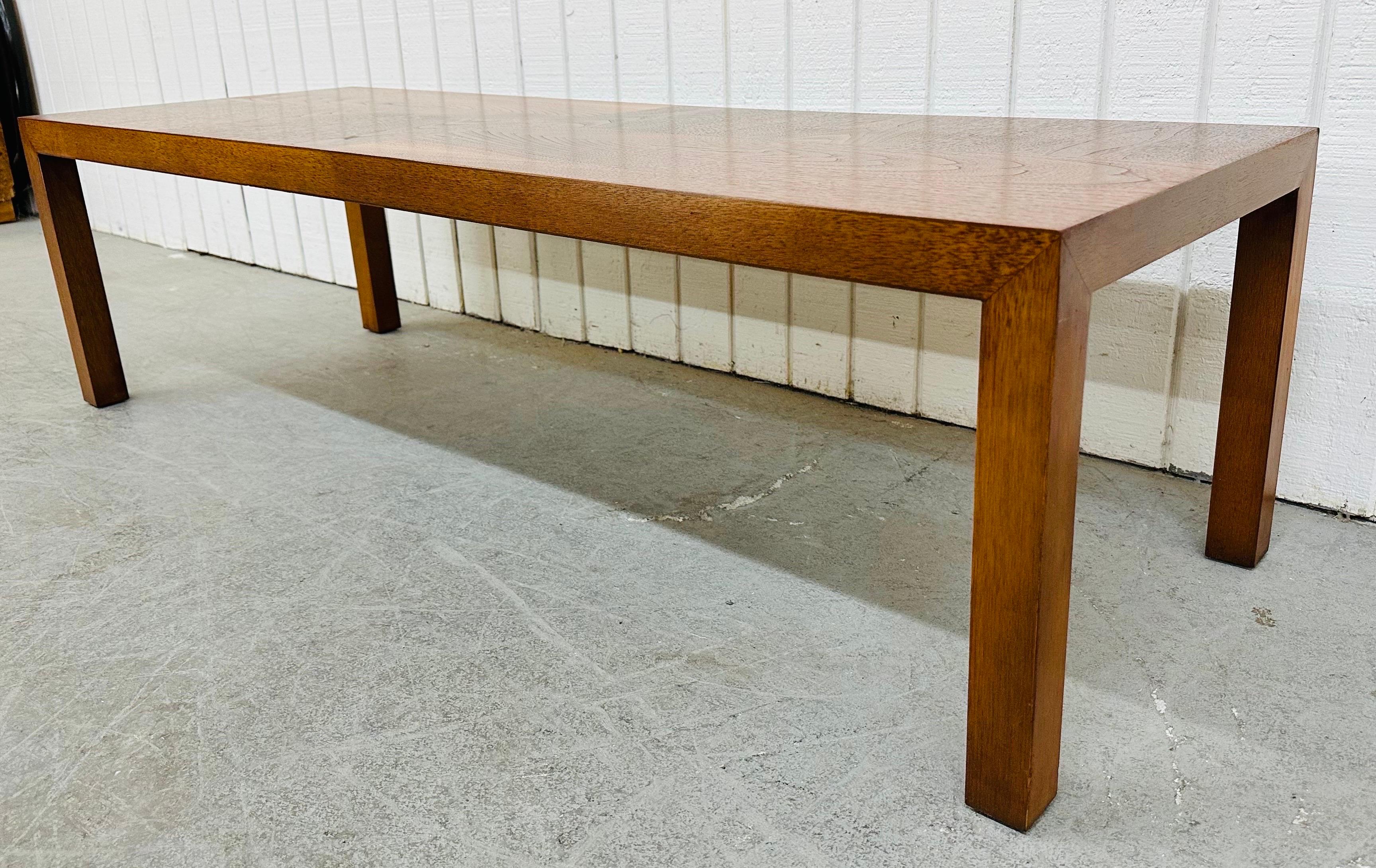 Wood Mid-Century Modern Lane Rectangular Walnut Coffee Table