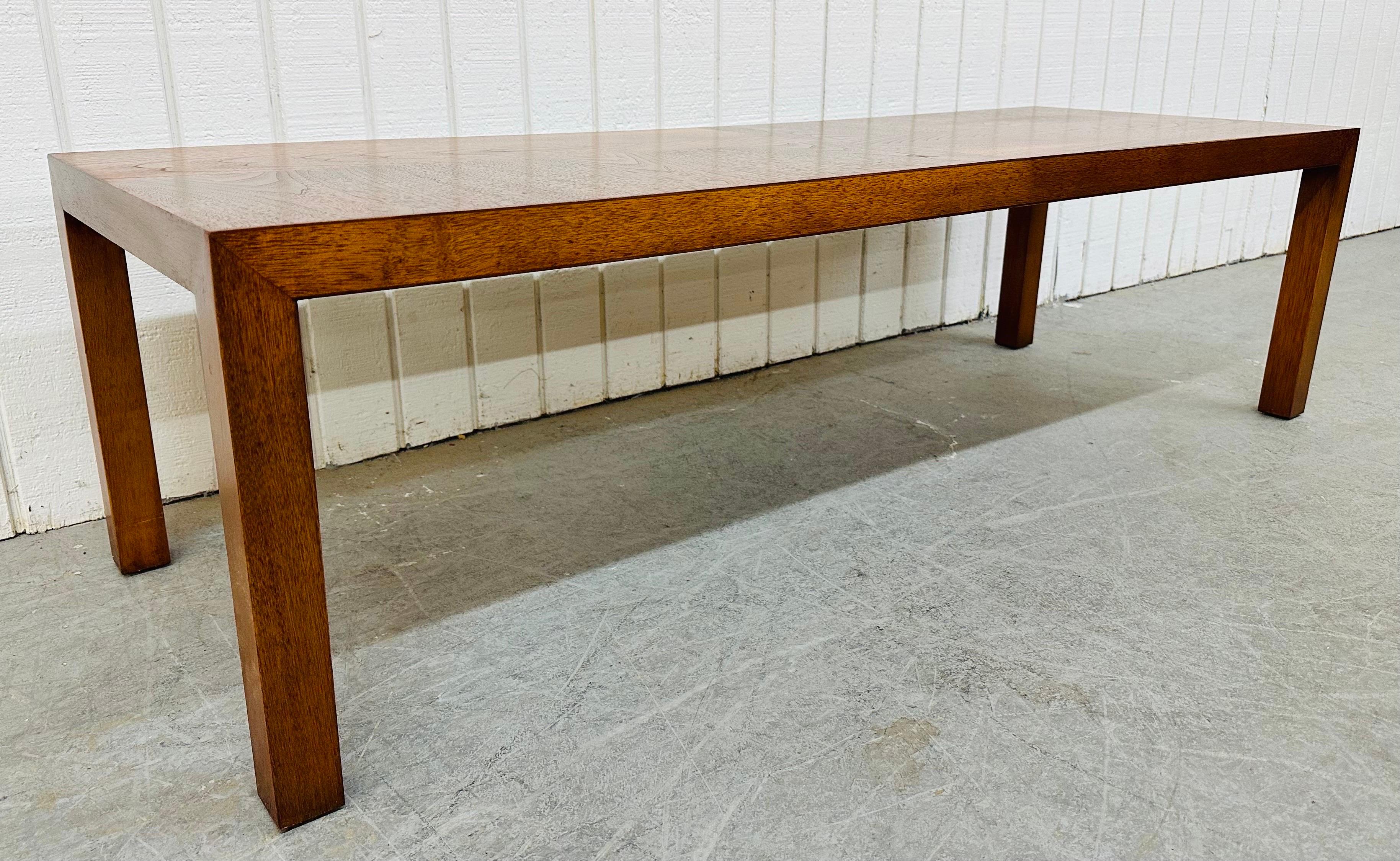 Mid-Century Modern Lane Rectangular Walnut Coffee Table 1