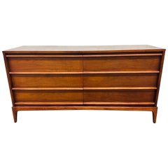 Mid-Century Modern Lane Rhythm Walnut Dresser