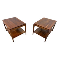 Mid-Century Modern Lane Rhythm Walnut Side Tables - Set of 2