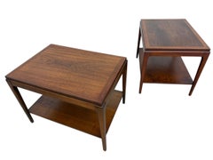 Mid-Century Modern Lane Rhythm Walnut Side Tables - Set of 2 - Refinished!