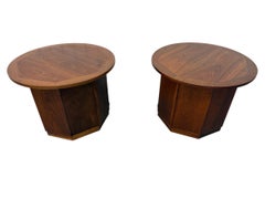 Mid-Century Modern Lane Rhythm Walnut Side Tables - Set of 2 - Refinished!