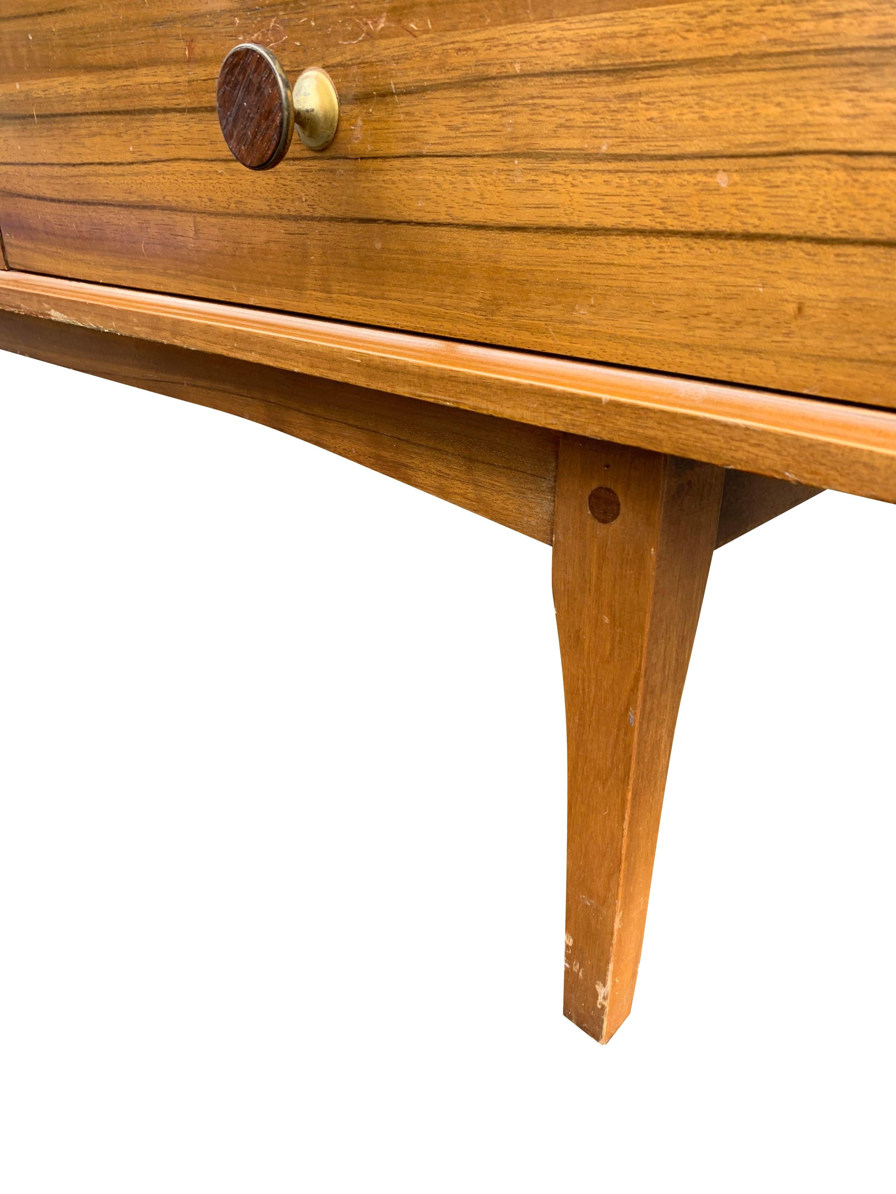Mid Century Modern Lane Rosewood and Satinwood High Chest Dresser For Sale 3