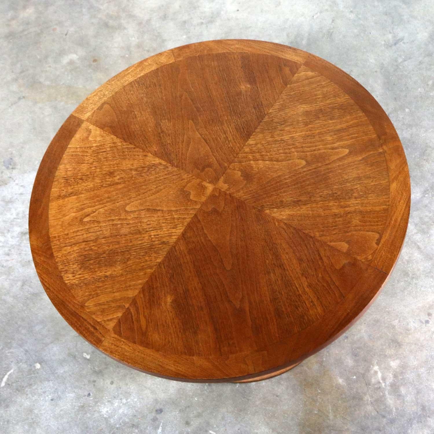 Mid-Century Modern Lane Round Drum End Table 997-22 from the Rhythm Collection 2
