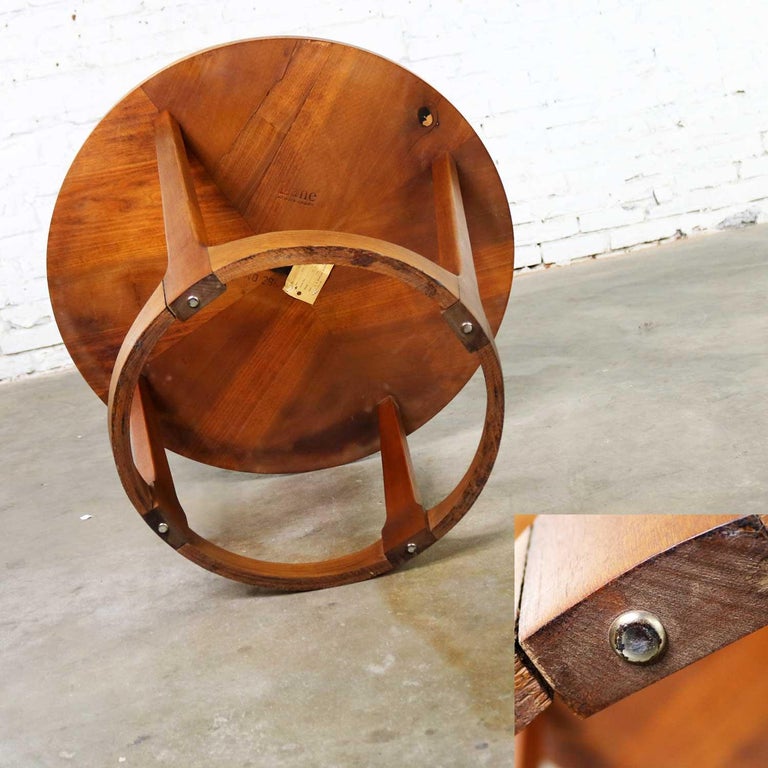 MidCentury Modern Lane Round Drum End Table 99722 from the Rhythm