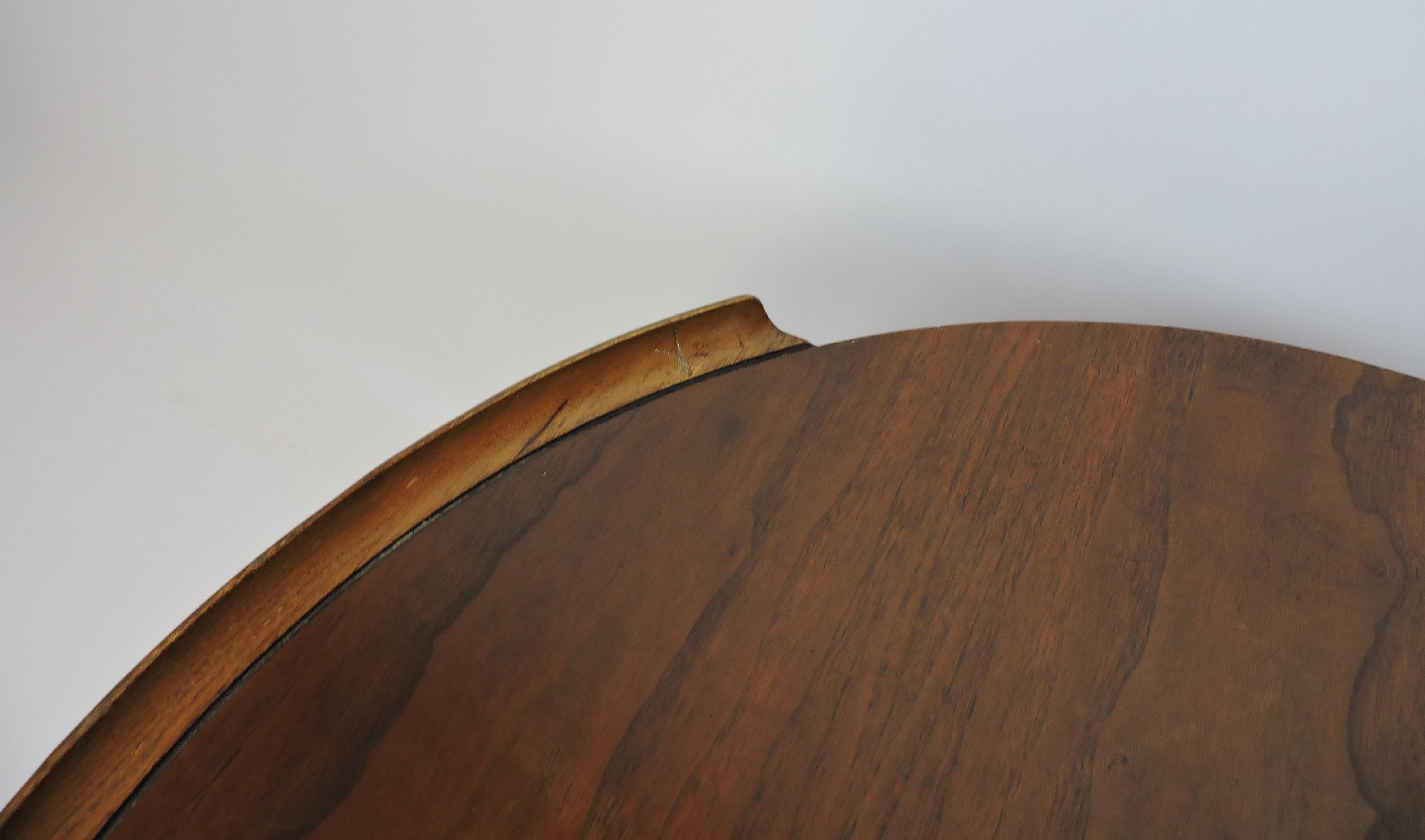 Mid Century Modern Lane Round Walnut Side or Occasional Table Style 1050 2