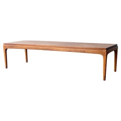 Mid Century Modern Lane Sleek and Low Walnut "Rhythm" Coffee Table