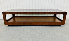 Mid-Century Modern Lane Smoked Glass Coffee Table