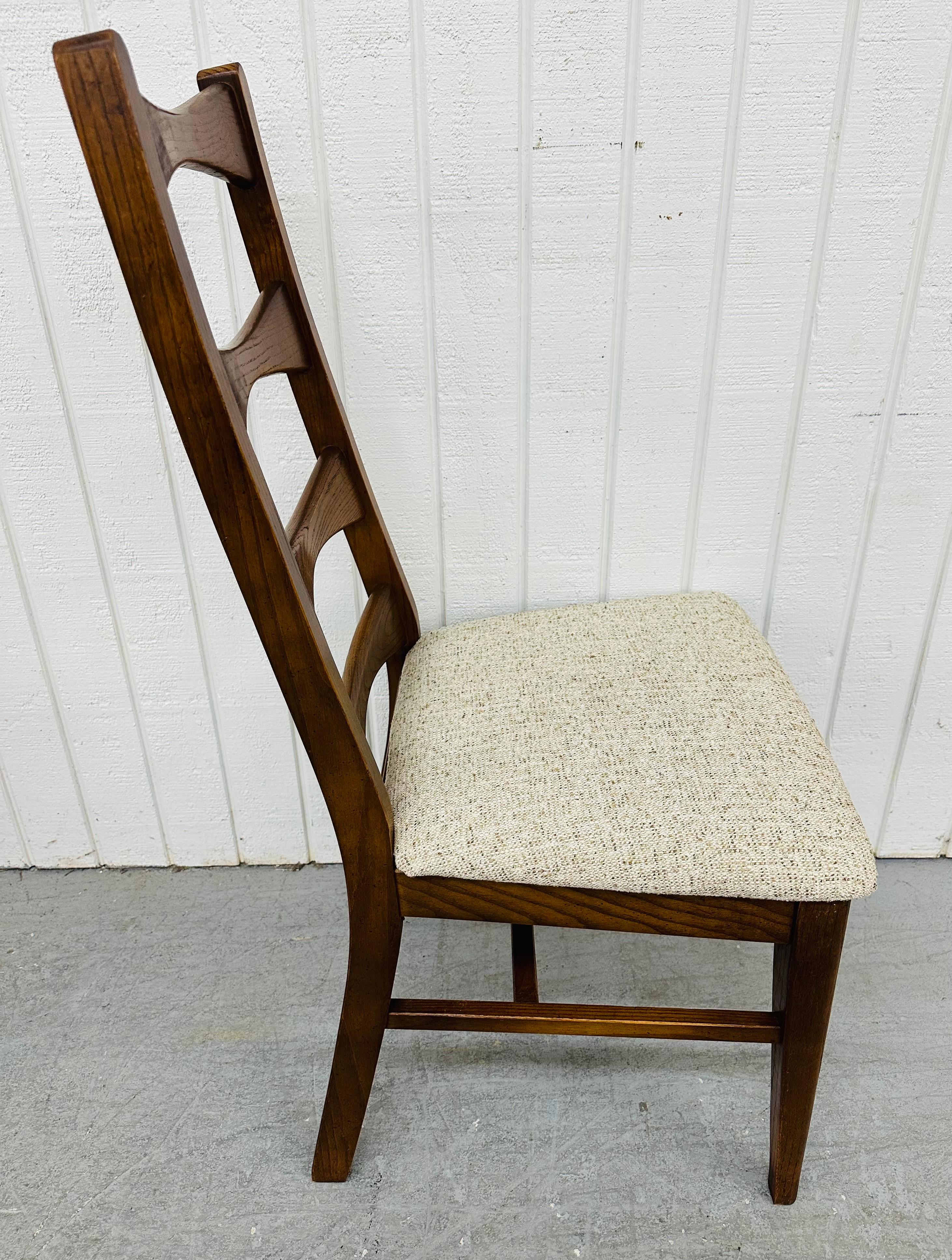 20th Century Mid-Century Modern Lane Style Walnut Dining Chairs - Set of 4
