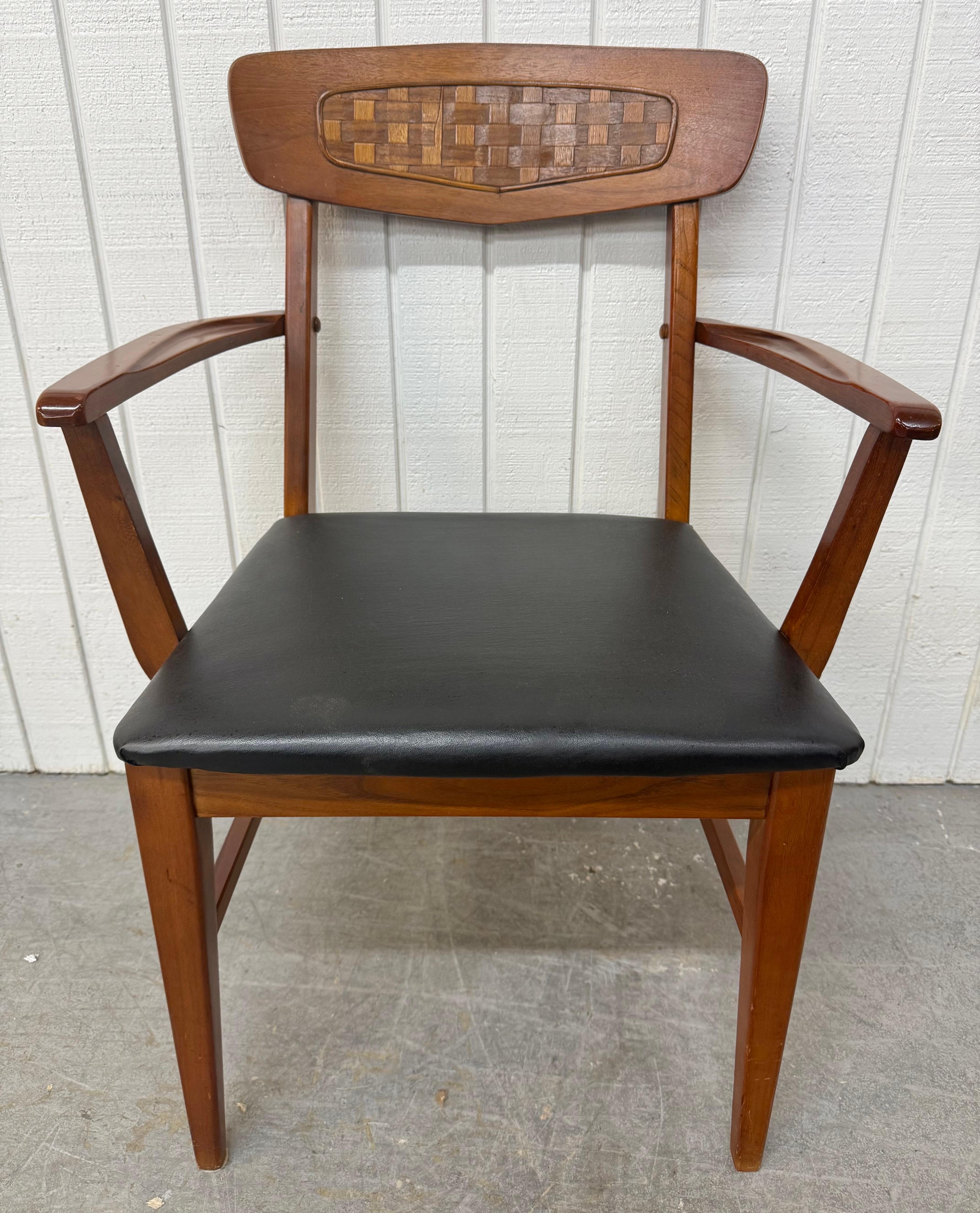 Mid-Century Modern Lane's Esstischstühle aus Nussbaumholz - 6er-Set im Zustand „Gut“ im Angebot in Clarksboro, NJ