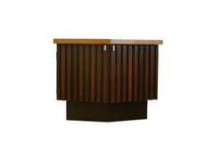 Mid-Century Modern Lane Tower Suite Rosewood & Walnut Pair of Nightstands